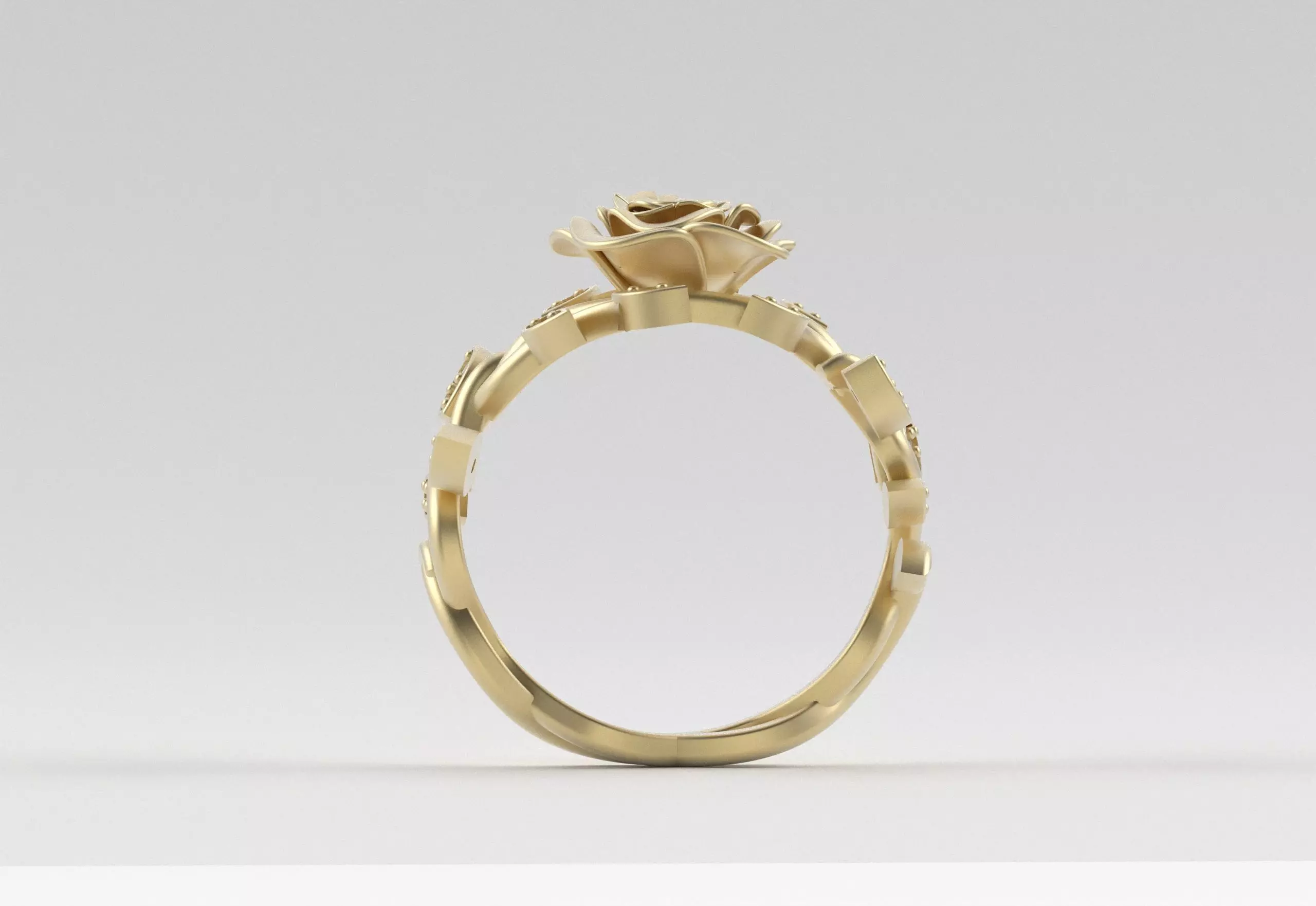 Rose Crown Ring Elegance in Full Flower 3D print model_21