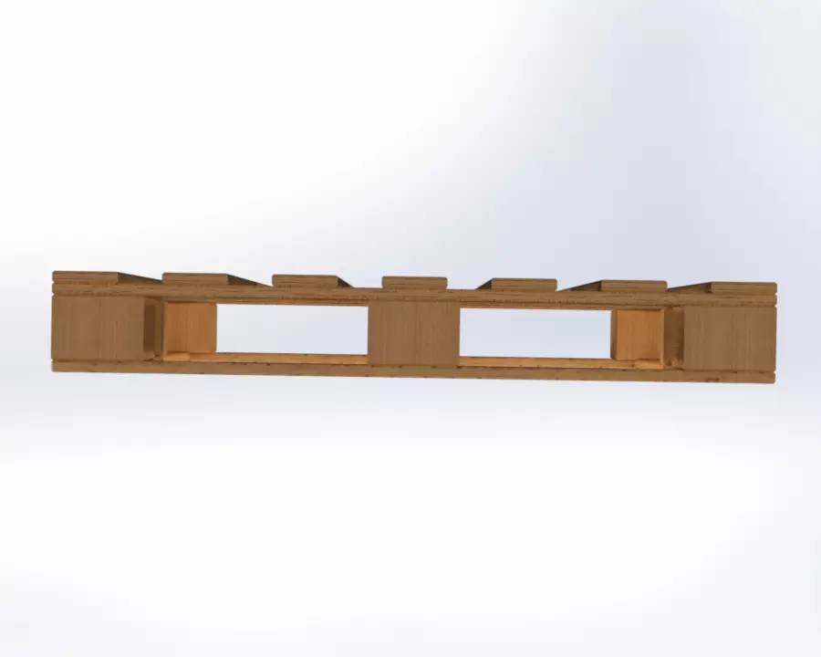 3D CAD Model of a Standard 1200x1000 mm Pallet 3D model_2