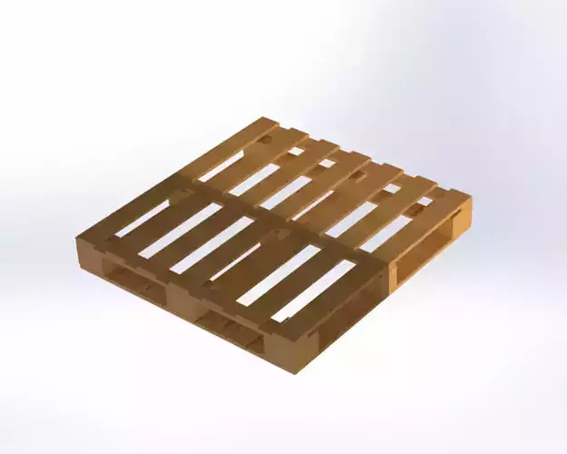 3D CAD Model of a Standard 1200x1000 mm Pallet