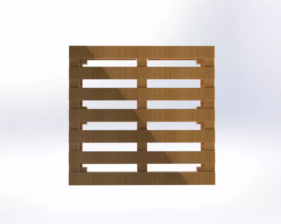 3D CAD Model of a Standard 1200x1000 mm Pallet 3D model_3