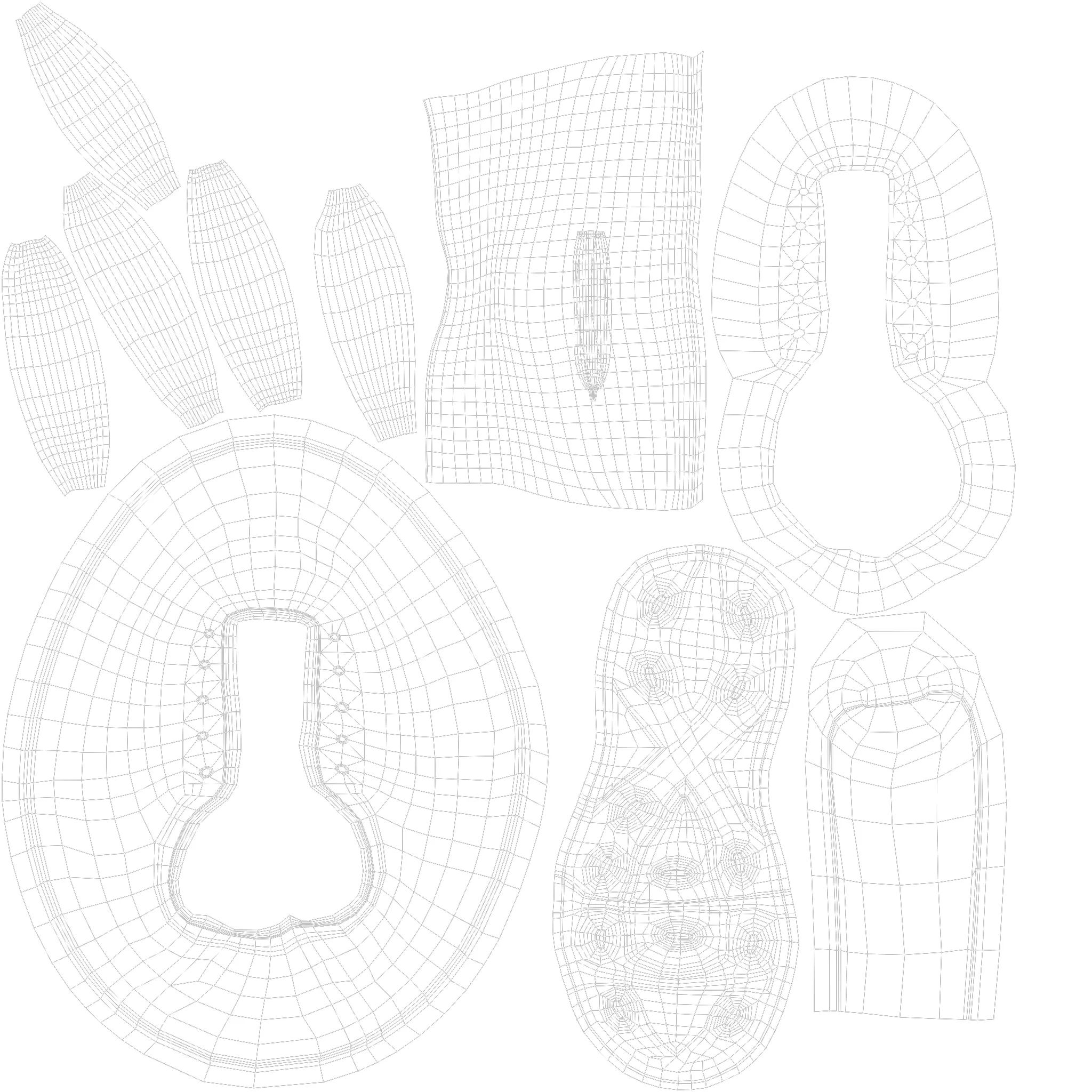 Stylized American Football Player Infected with Virus Rigged 3D 3D model_17