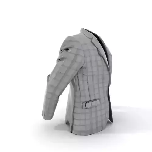 Plaid Gray Suit Jacket model pack Low-poly 3D model