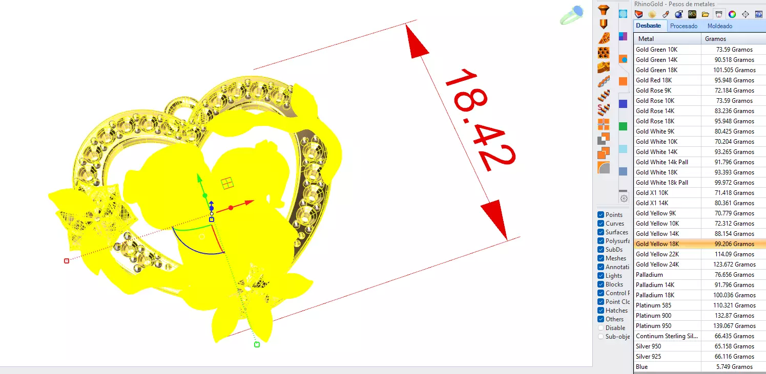 Mother and Daughter Heart Pendant 3D print model_3