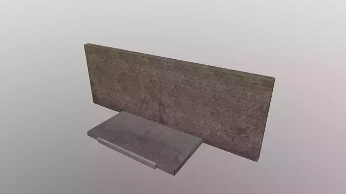 3D Modular Brick Wall and Asphalt Floor Set