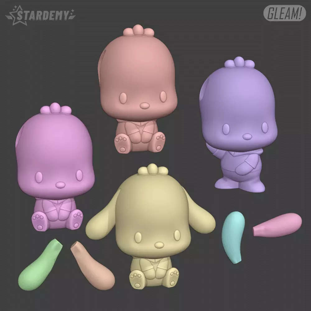 Pochacco Chibi Sanrio 3 Models Cute 3D model 3D printable | CGTrader