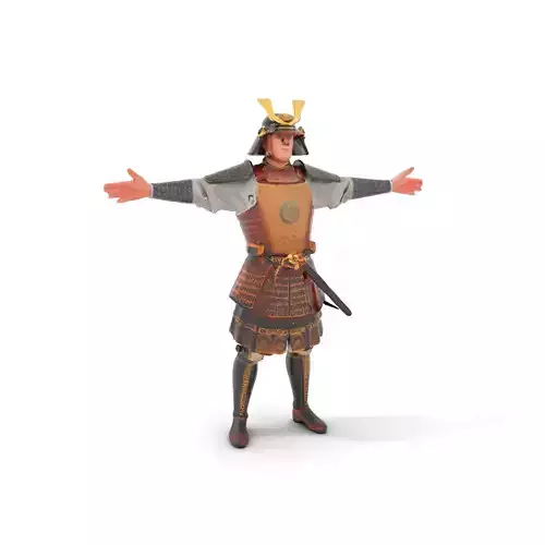 Samurai Armor Detail model pack Low-poly 3D model