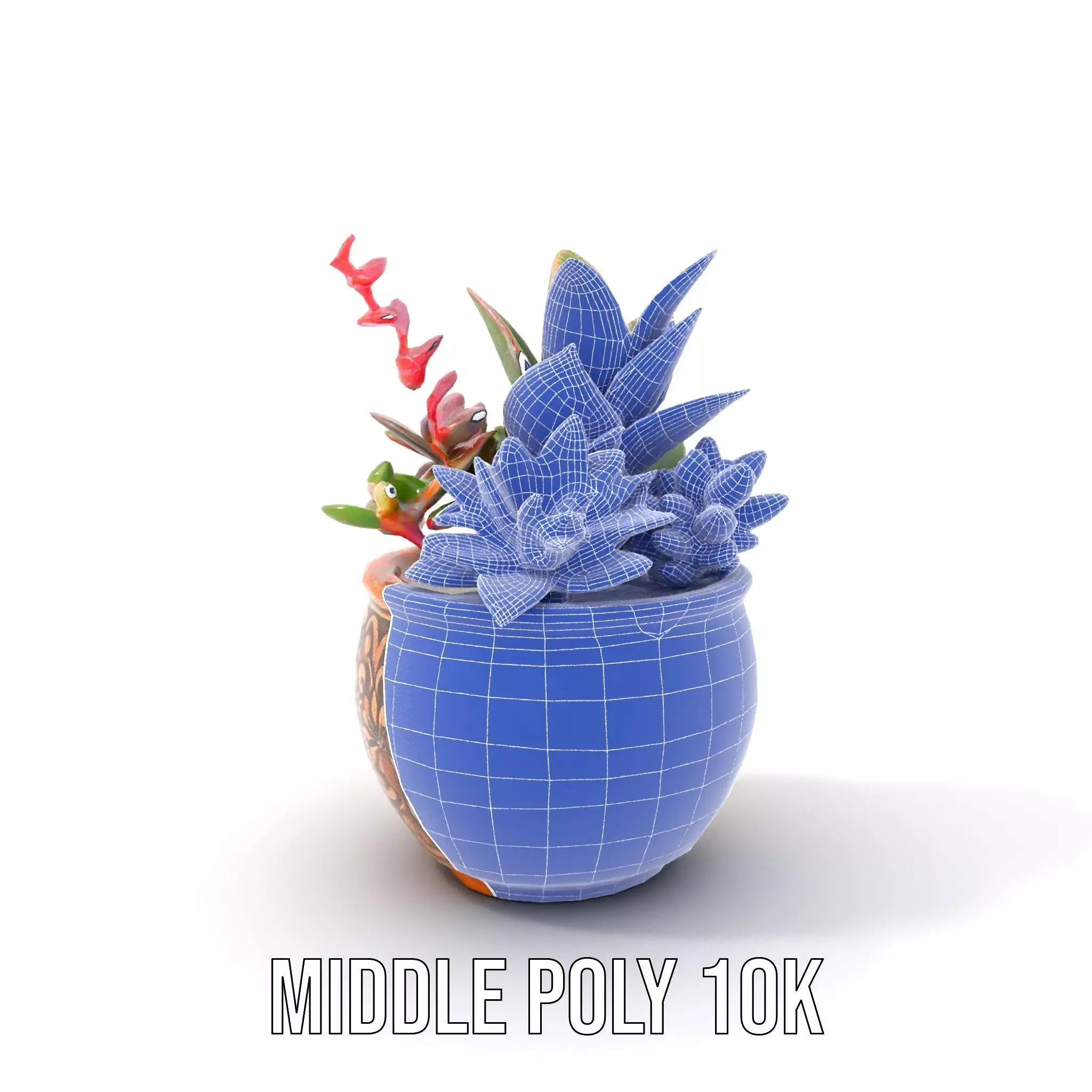 Ornate Terracotta Planter model pack Low-poly 3D model_21