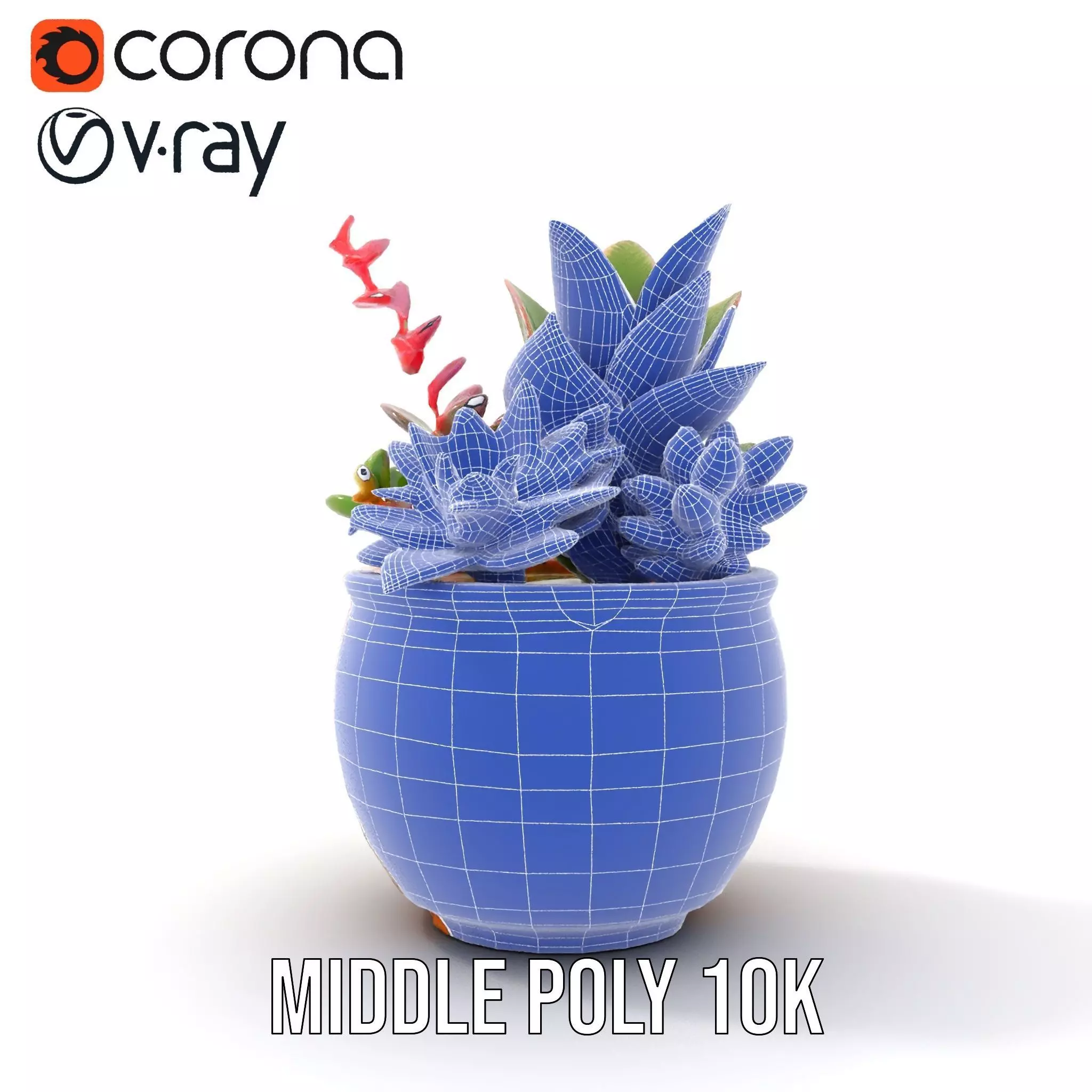 Ornate Terracotta Planter model pack Low-poly 3D model_26
