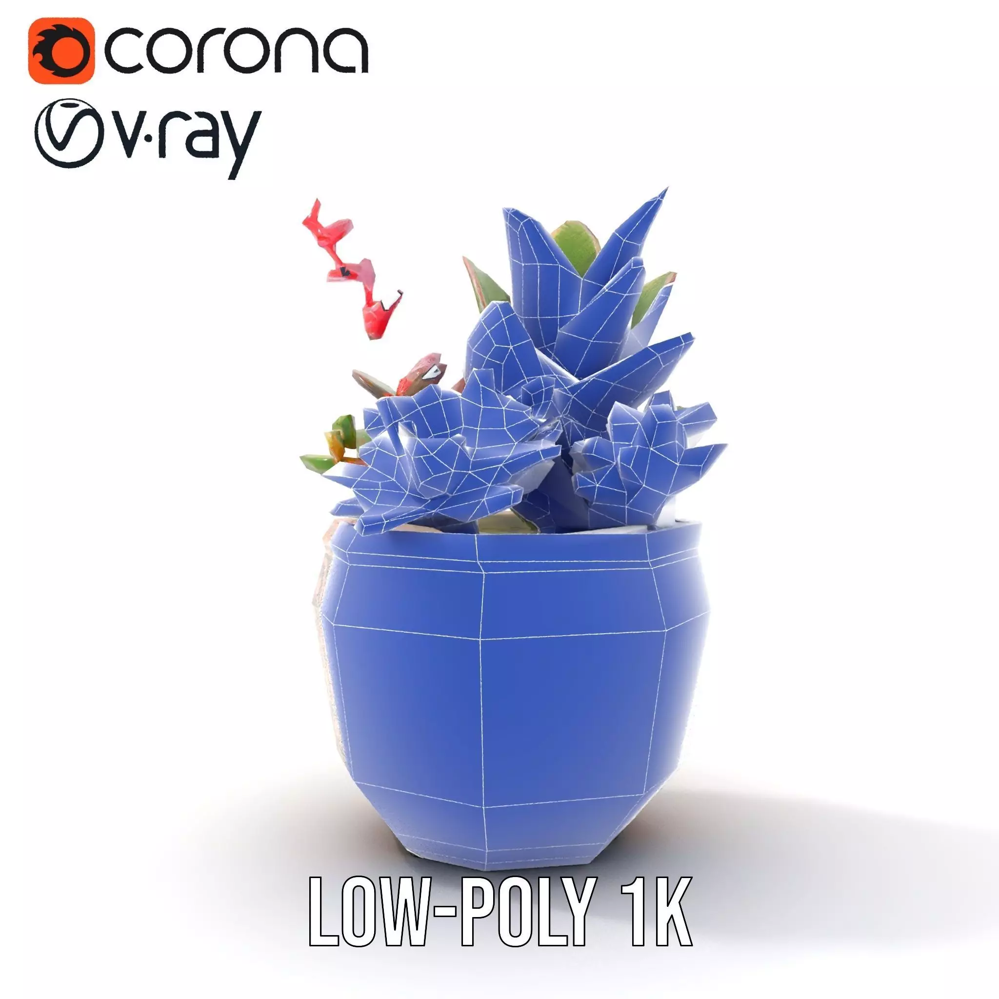 Ornate Terracotta Planter model pack Low-poly 3D model_30