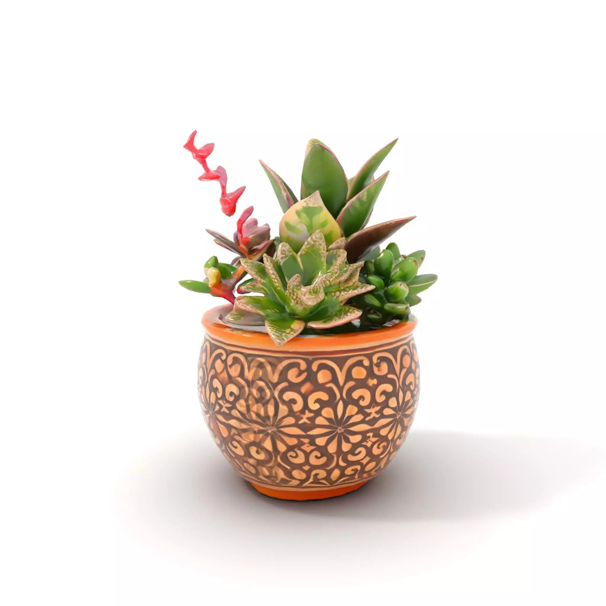 Ornate Terracotta Planter model pack Low-poly 3D model_15