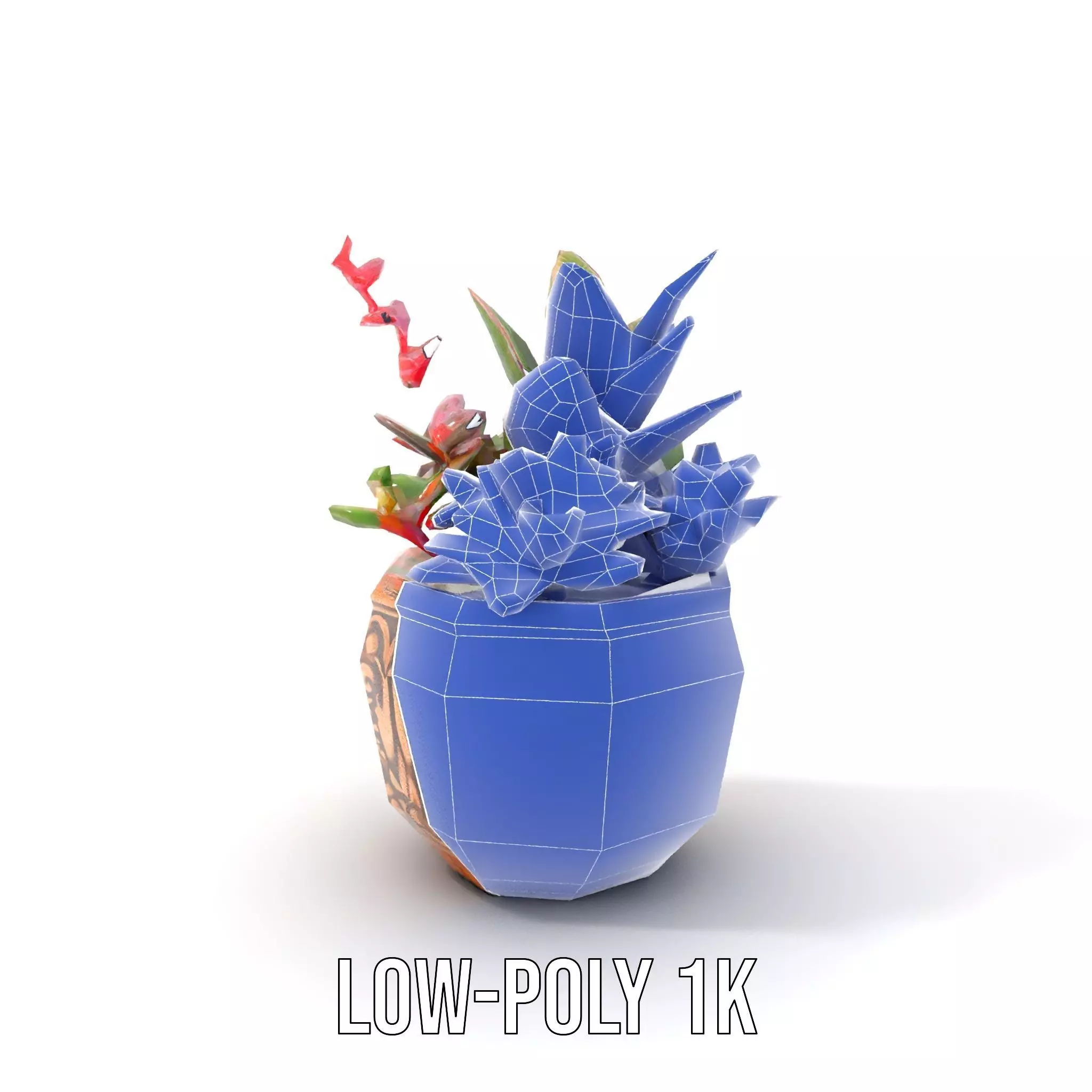 Ornate Terracotta Planter model pack Low-poly 3D model_24