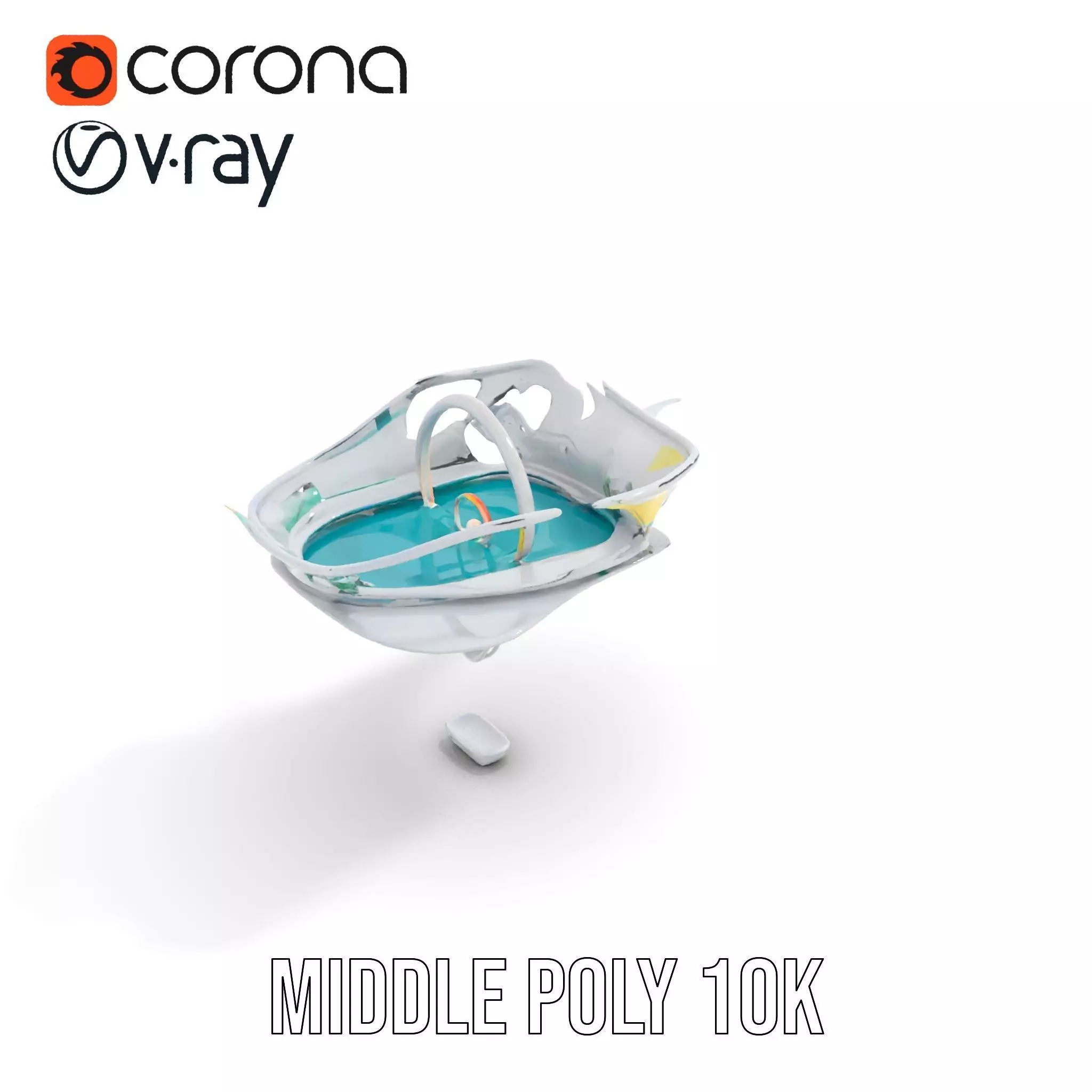 Crystal Clear Water Splash model pack Low-poly 3D model_24