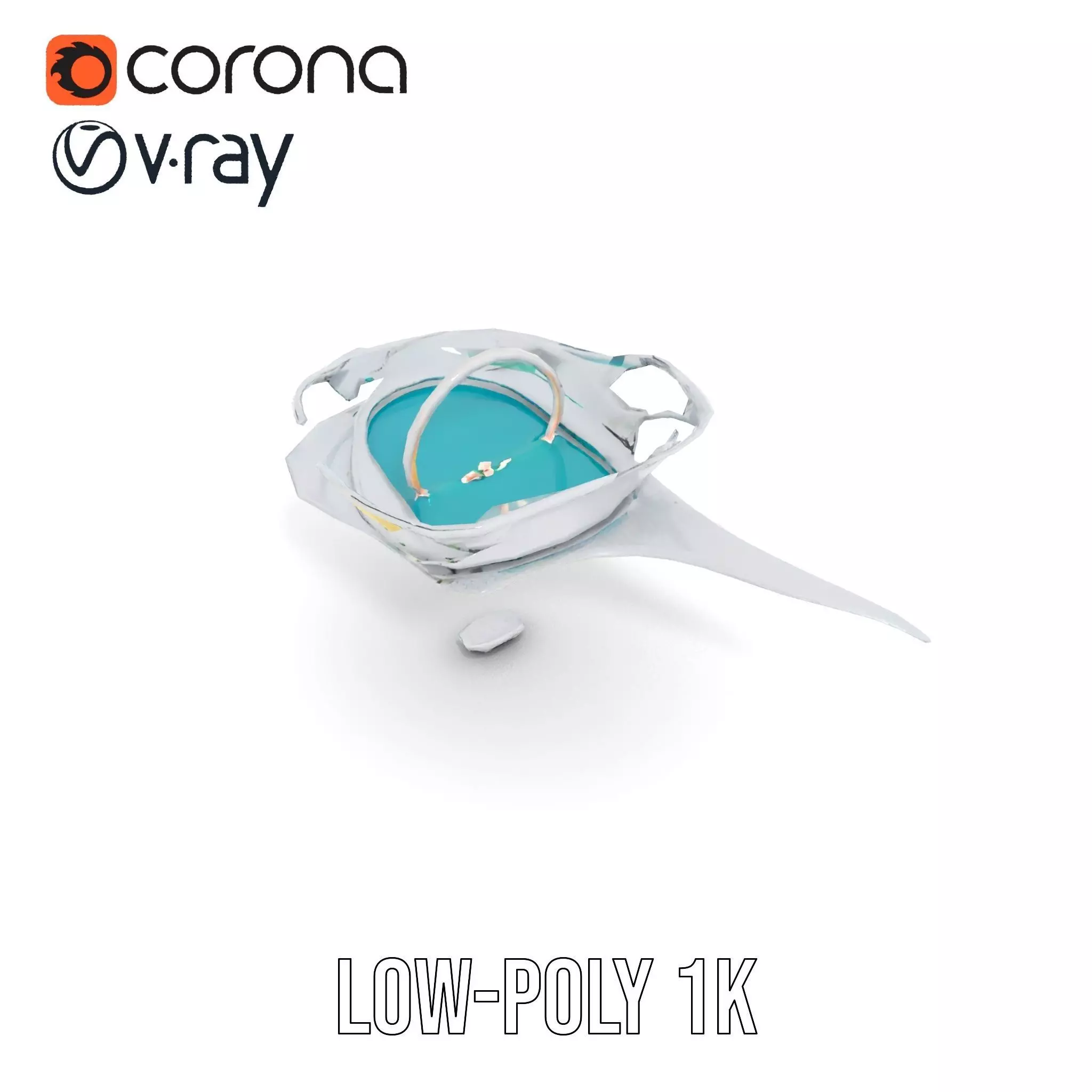 Crystal Clear Water Splash model pack Low-poly 3D model_7