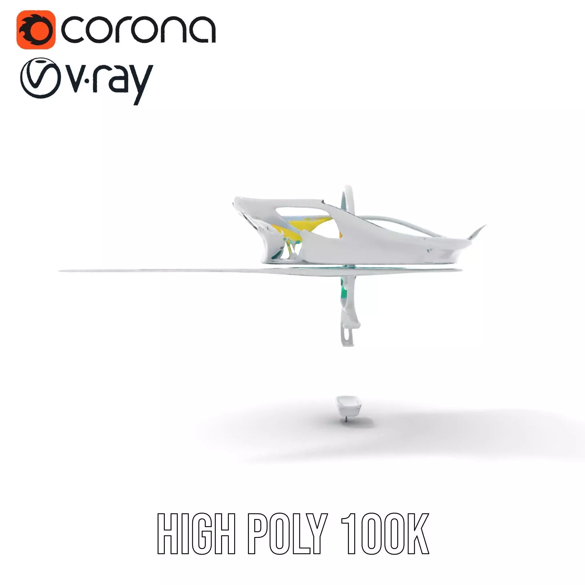 Crystal Clear Water Splash model pack Low-poly 3D model_15