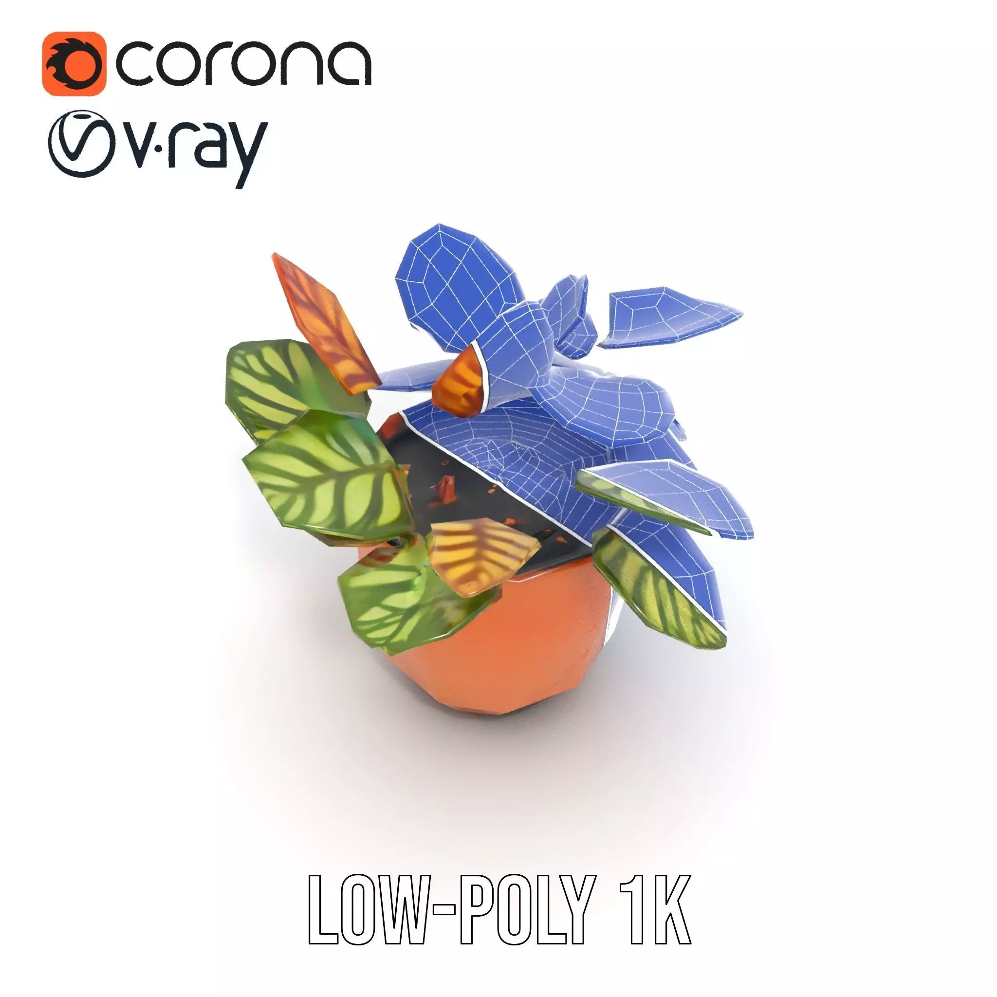 Vibrant Potted Plant model pack Low-poly 3D model_17
