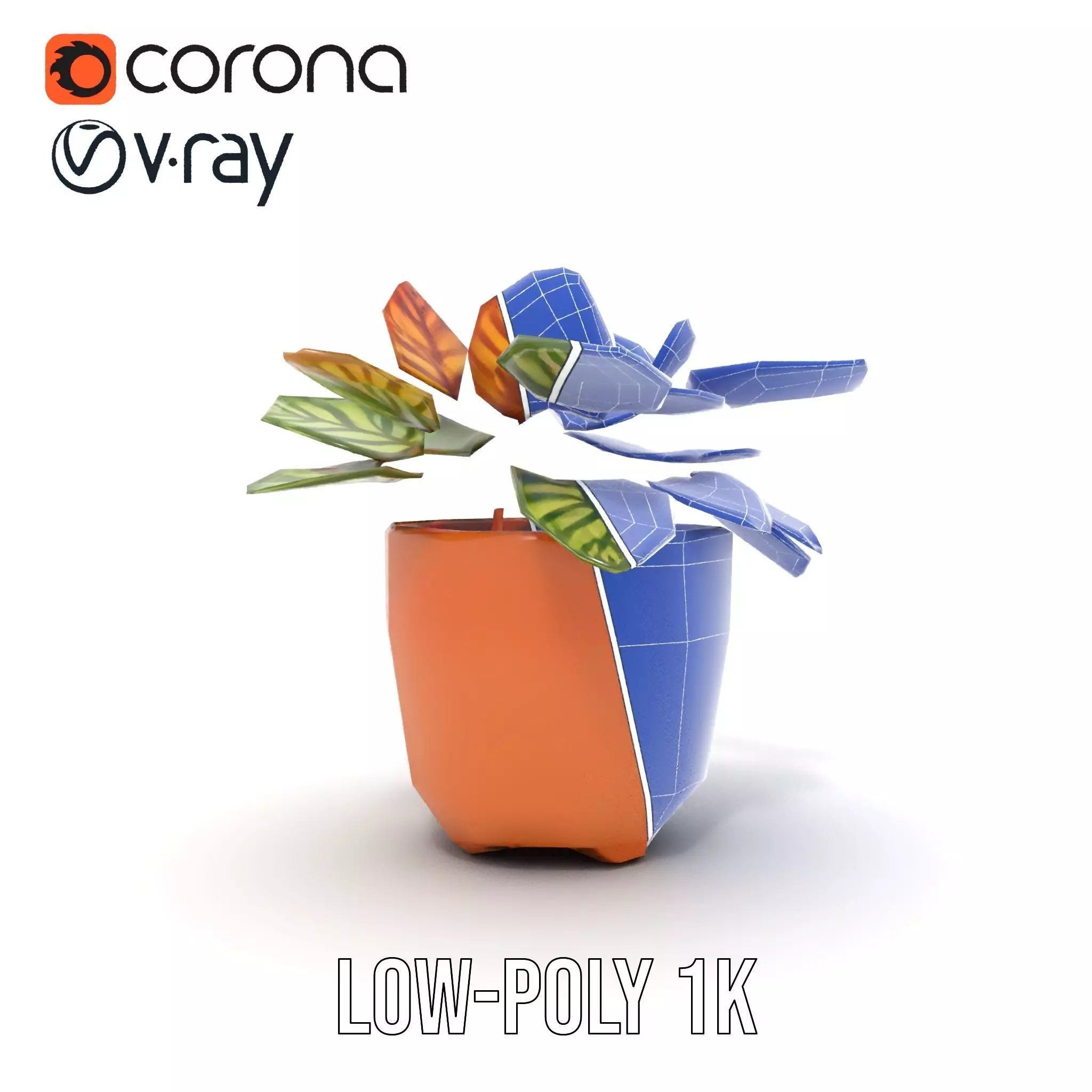 Vibrant Potted Plant model pack Low-poly 3D model_31