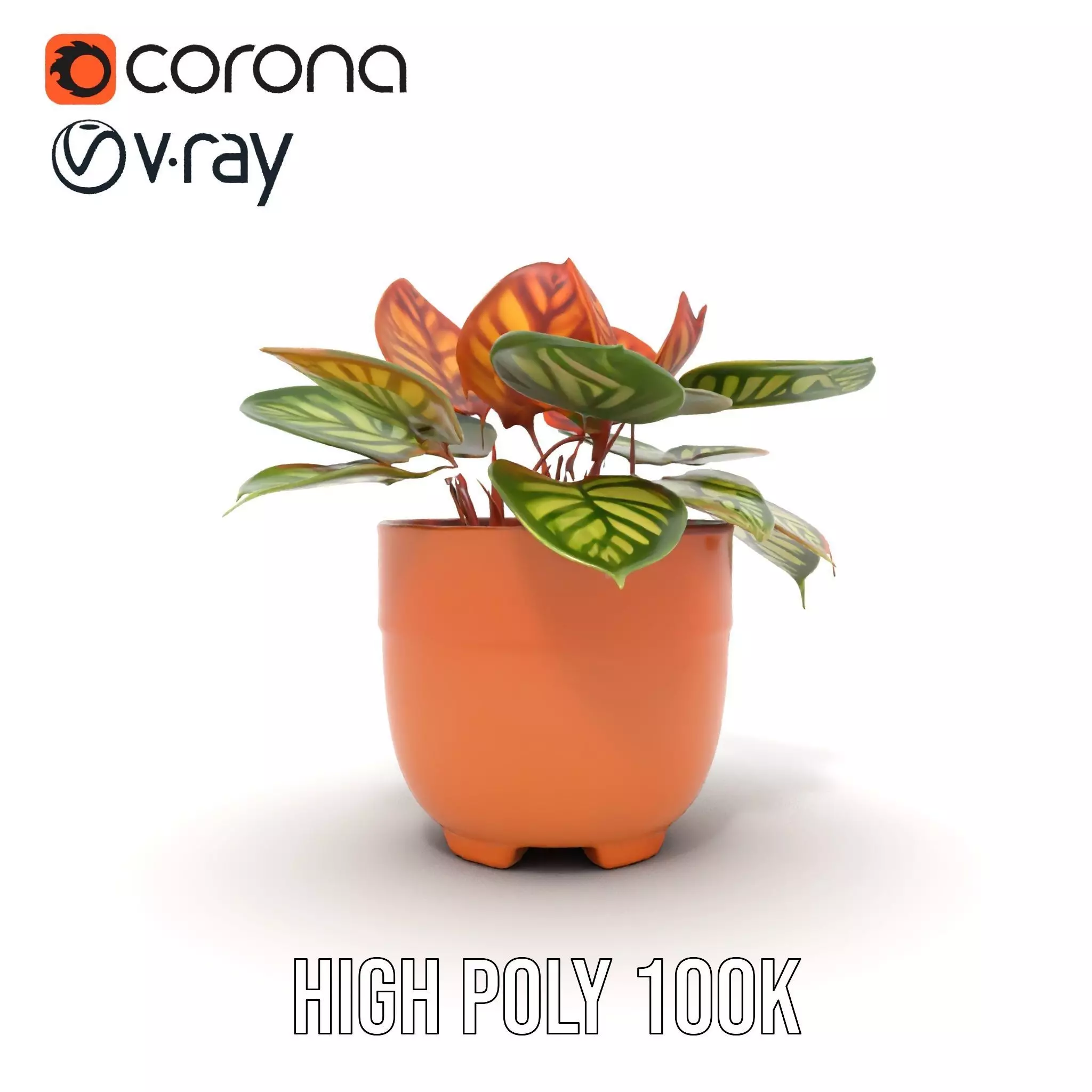 Vibrant Potted Plant model pack Low-poly 3D model_15
