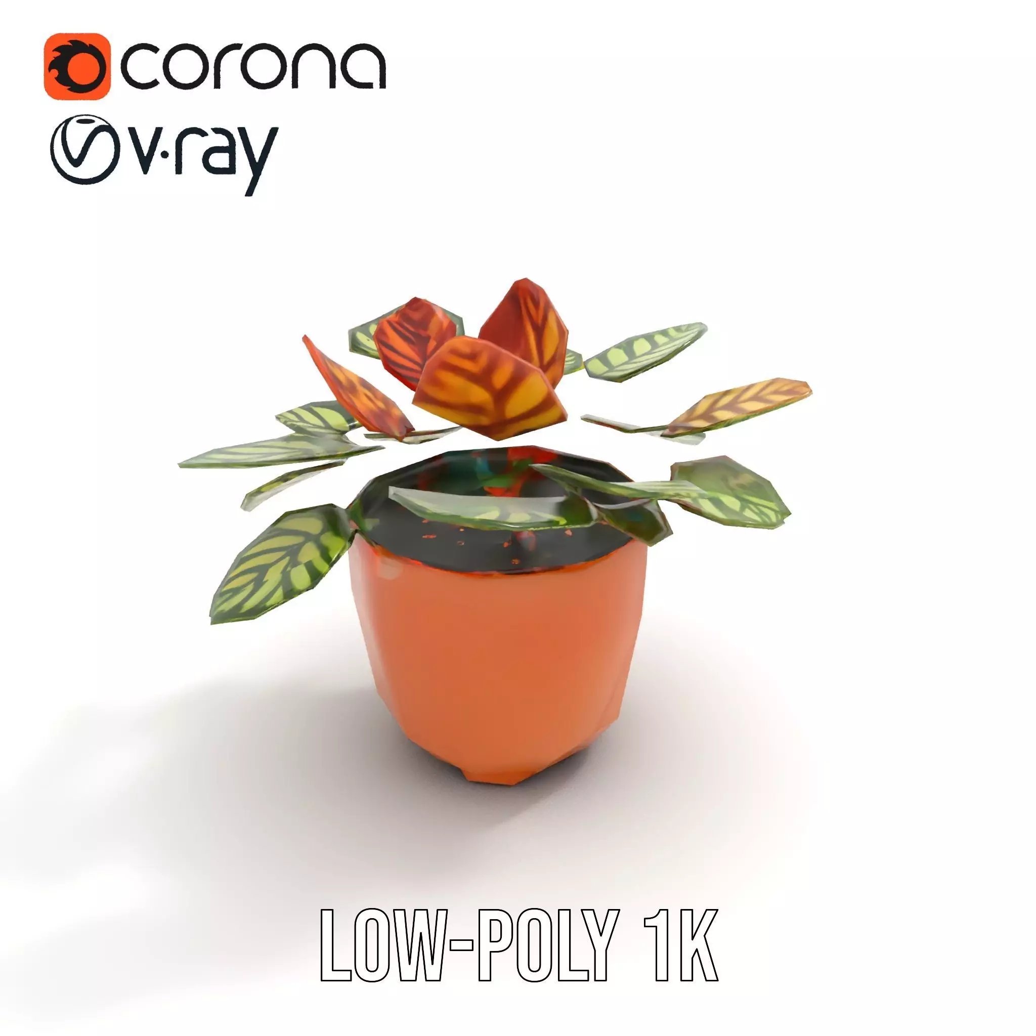 Vibrant Potted Plant model pack Low-poly 3D model_7