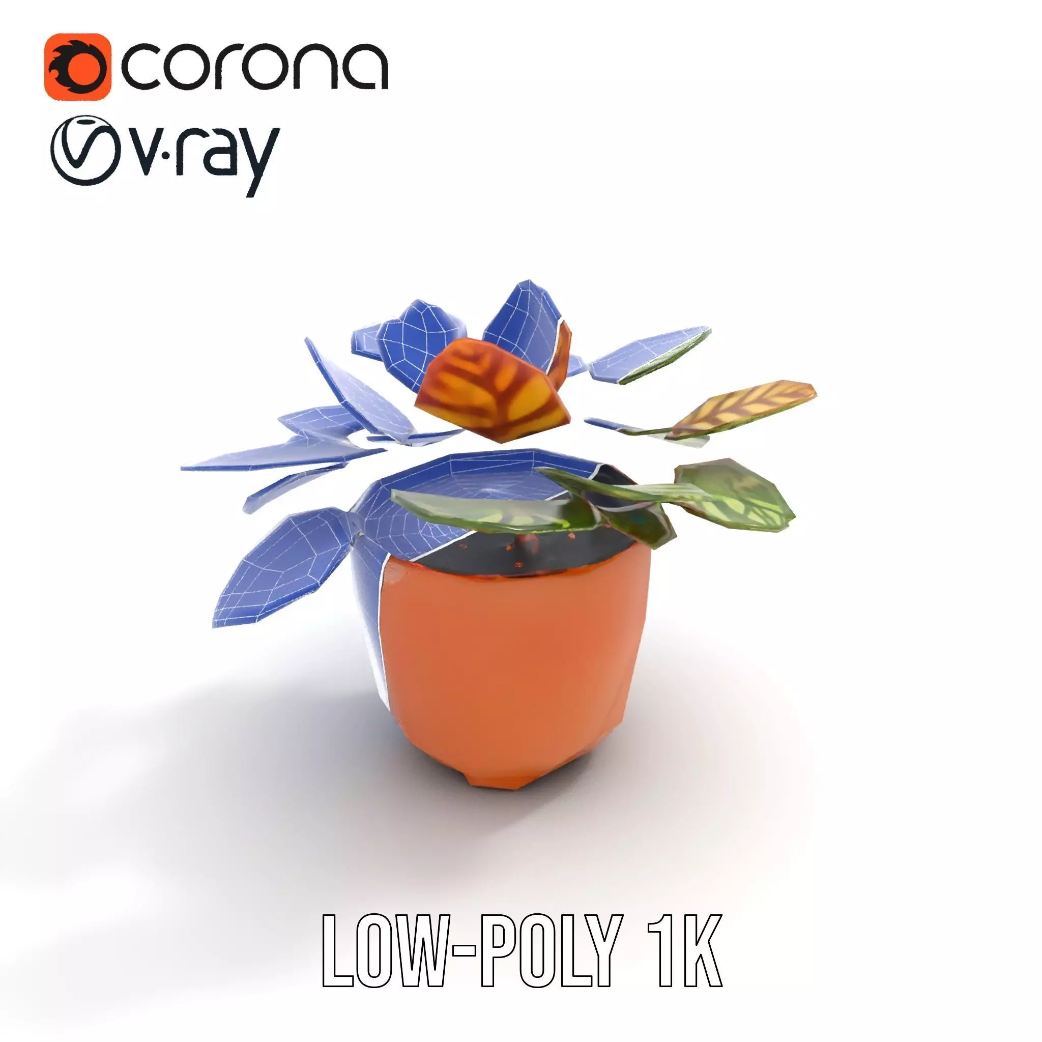 Vibrant Potted Plant model pack Low-poly 3D model_14
