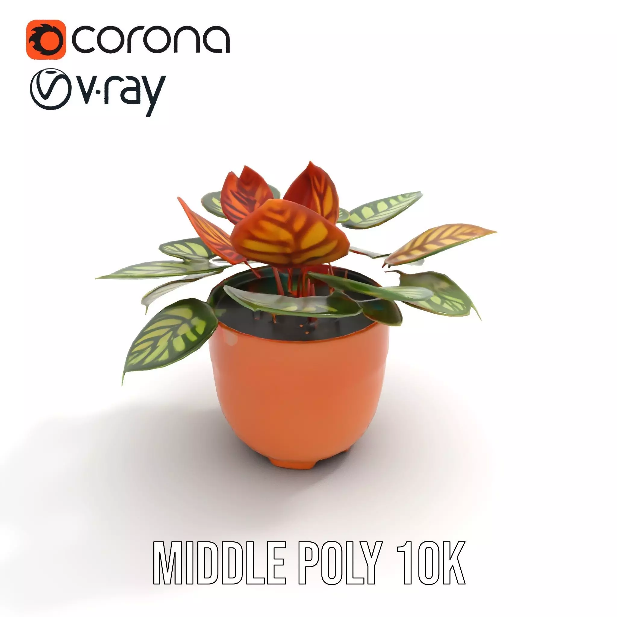 Vibrant Potted Plant model pack Low-poly 3D model_5