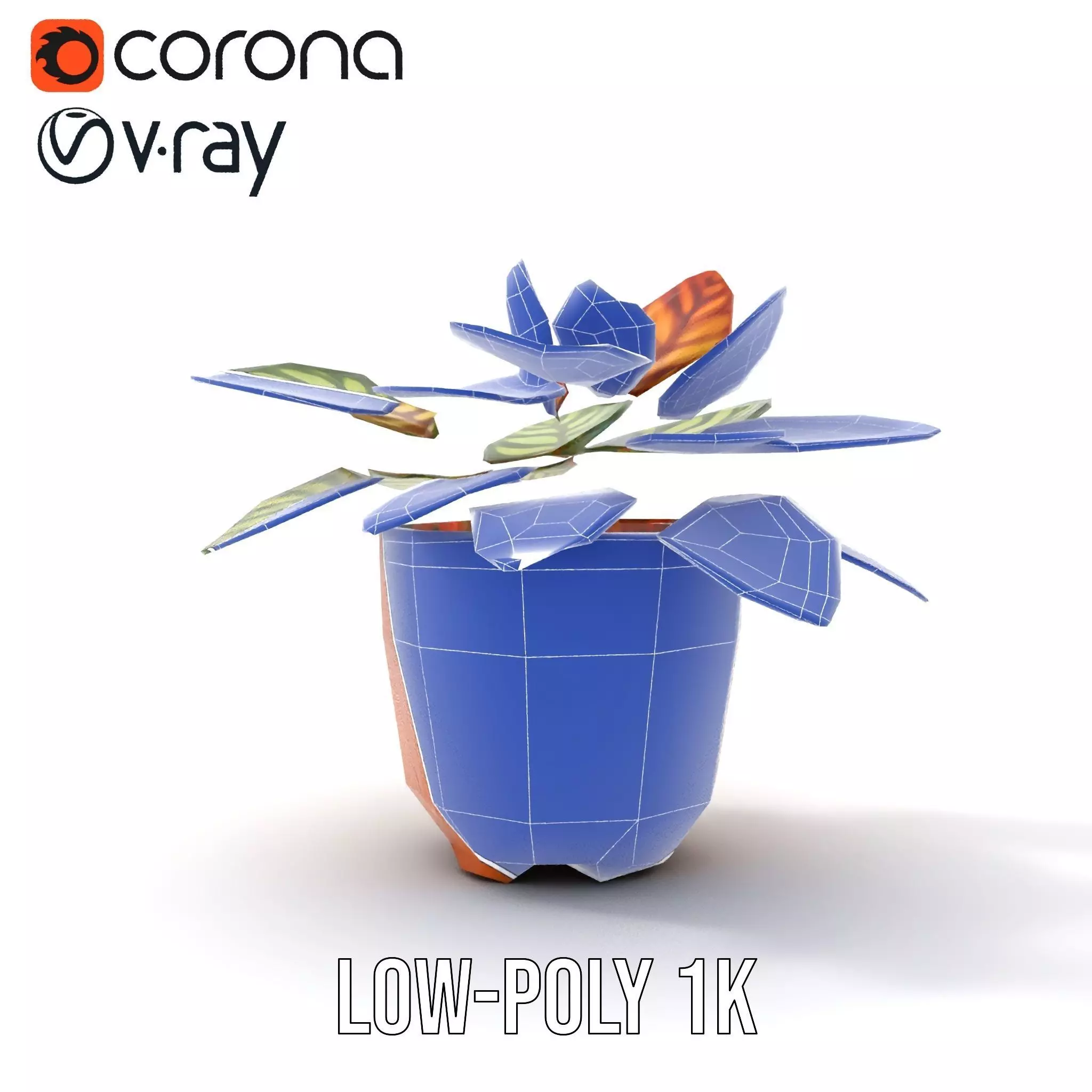 Vibrant Potted Plant model pack Low-poly 3D model_12