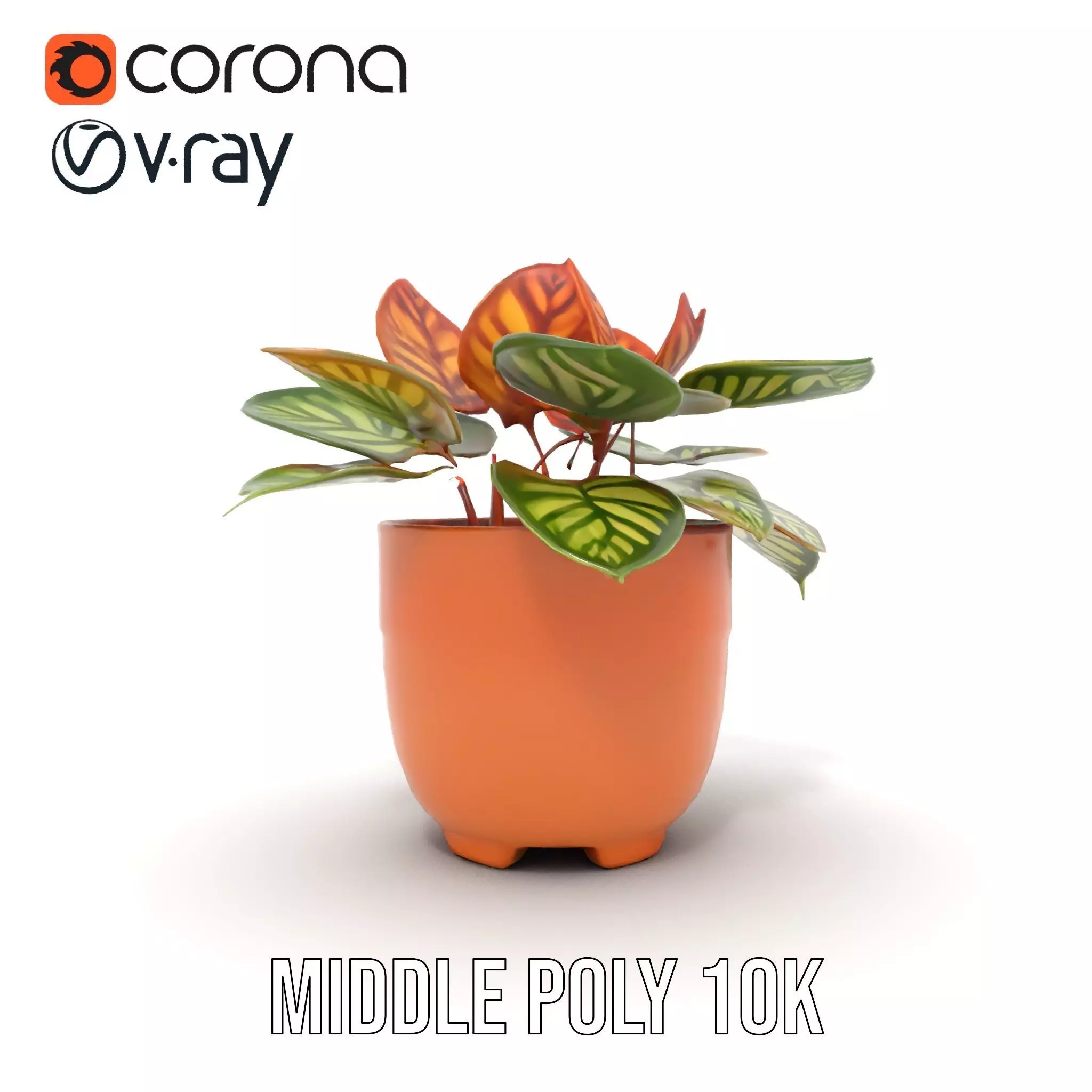 Vibrant Potted Plant model pack Low-poly 3D model_16