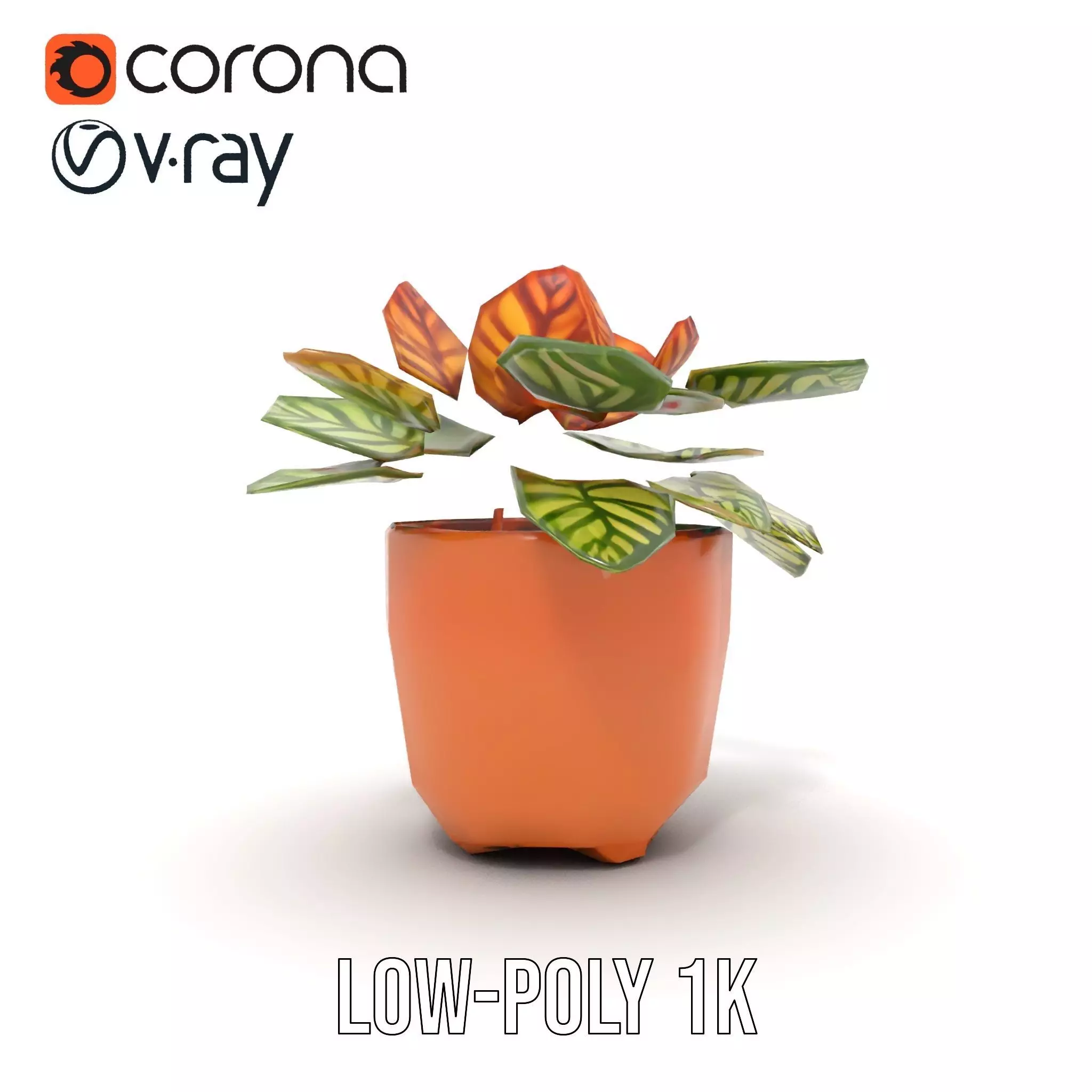 Vibrant Potted Plant model pack Low-poly 3D model_25