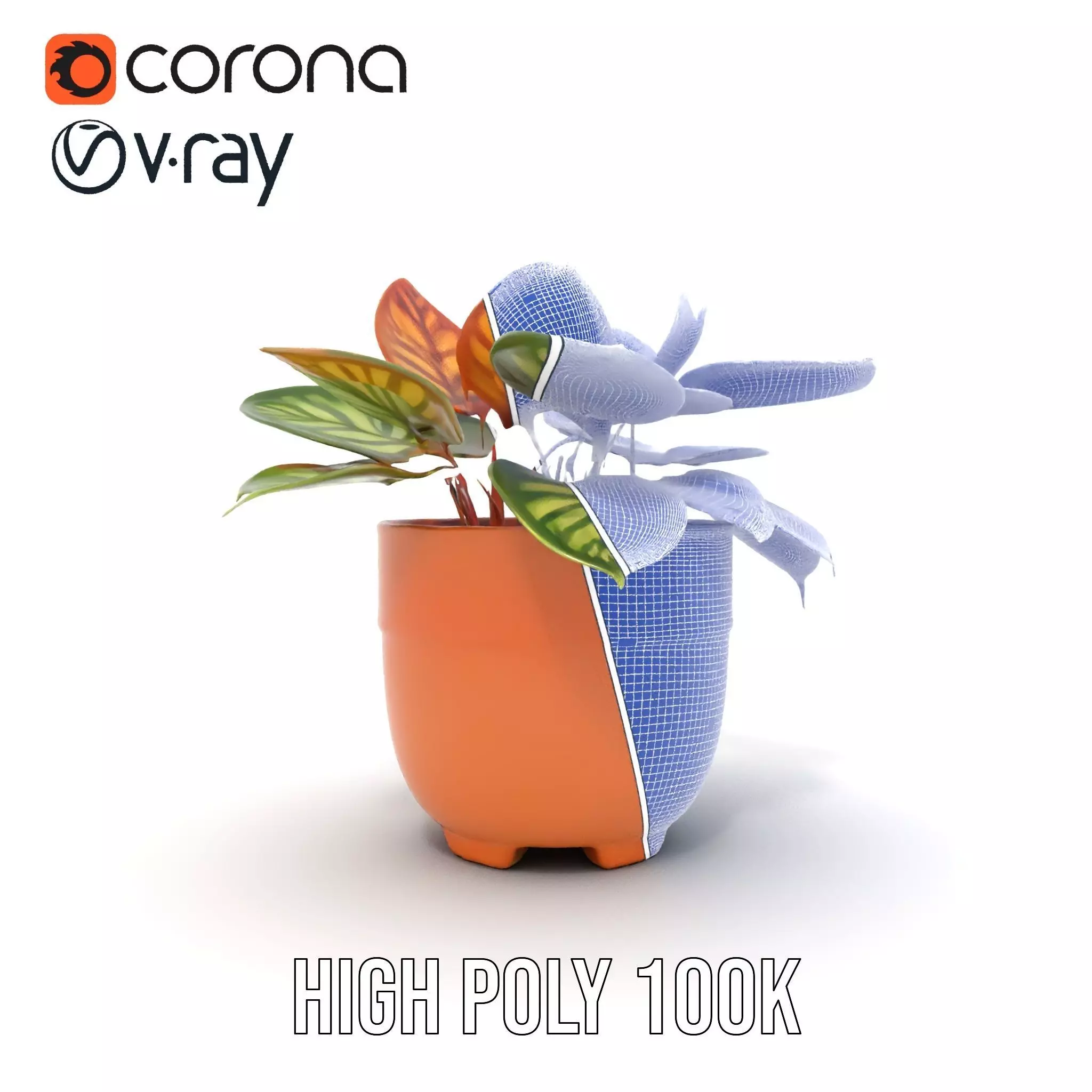 Vibrant Potted Plant model pack Low-poly 3D model_29