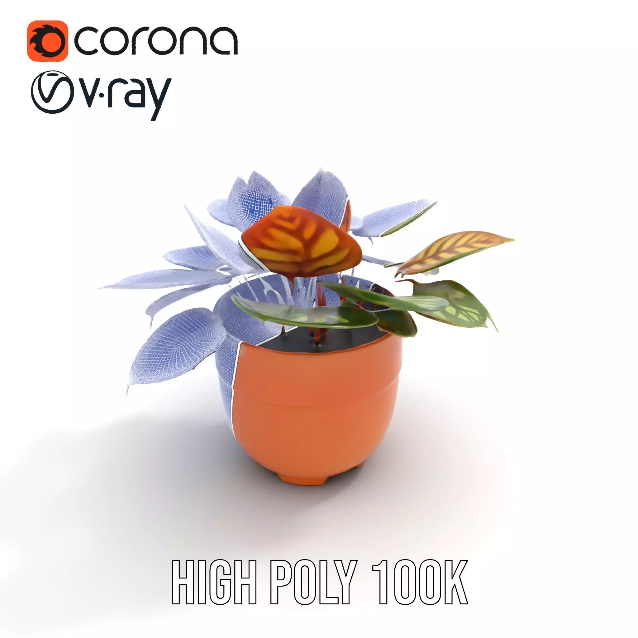 Vibrant Potted Plant model pack Low-poly 3D model_33