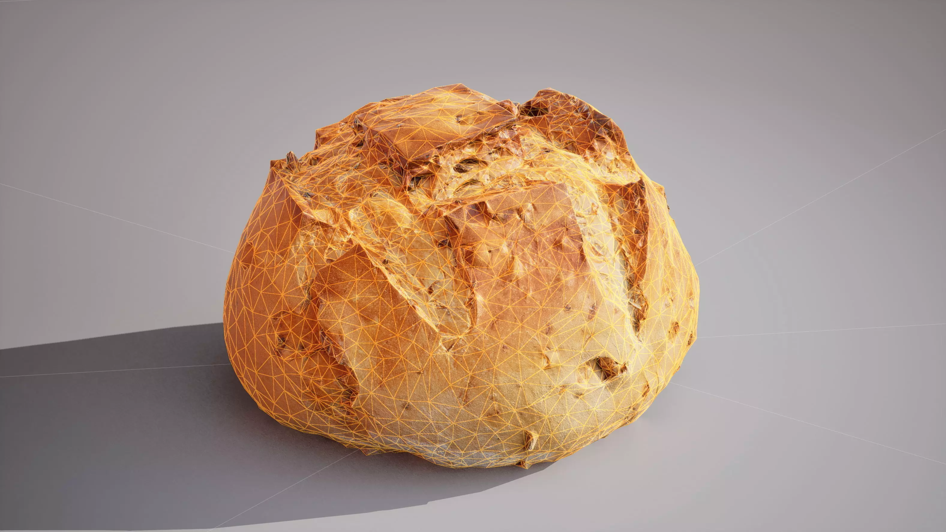 Wheat bread with nuts Game ready model 7K triangles 4K PBR Low-poly 3D model_12
