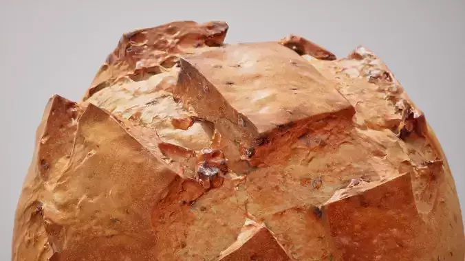 Wheat bread with nuts Game ready model 7K triangles 4K PBR Low-poly 3D model 7