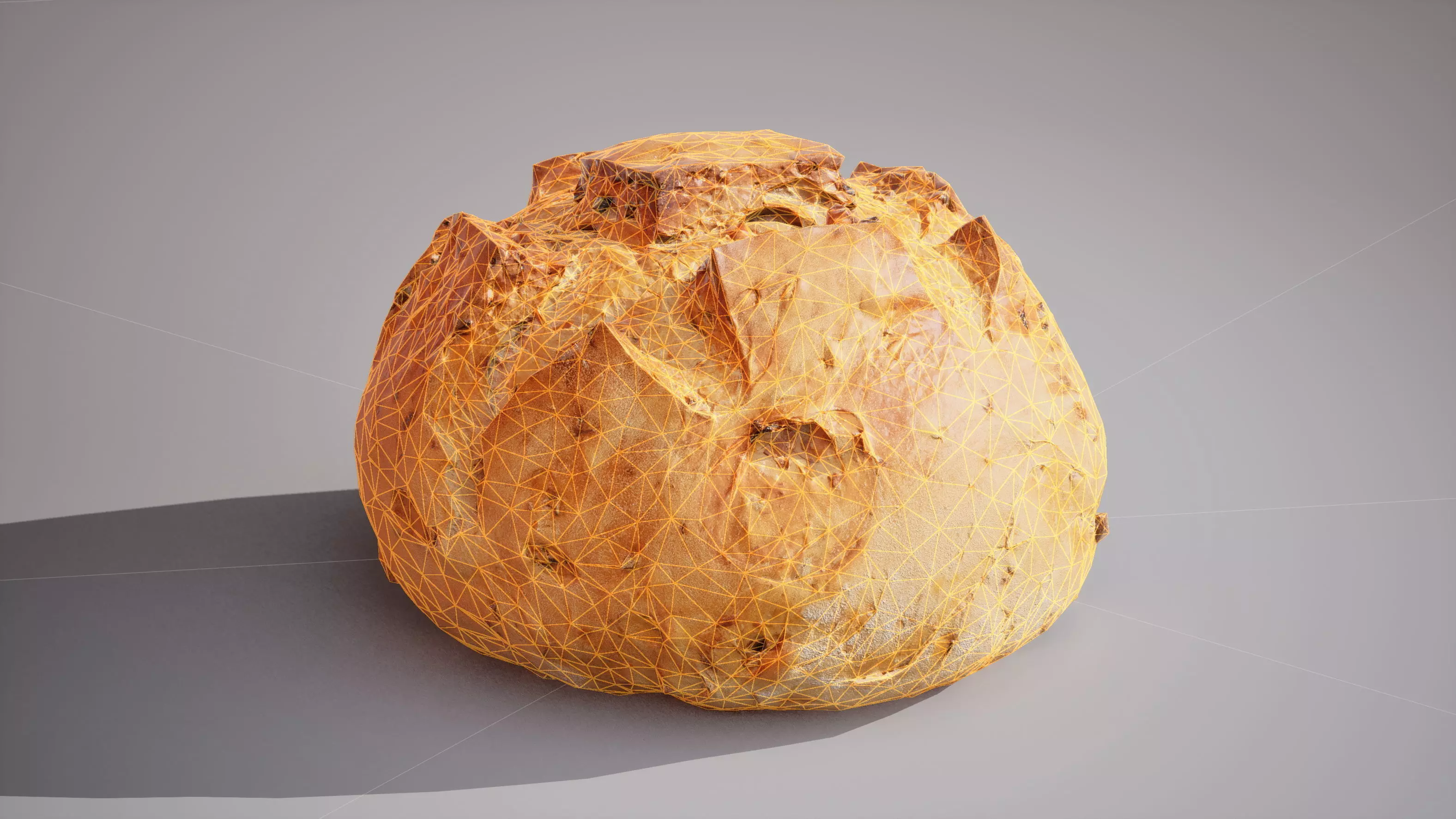 Wheat bread with nuts Game ready model 7K triangles 4K PBR Low-poly 3D model_13