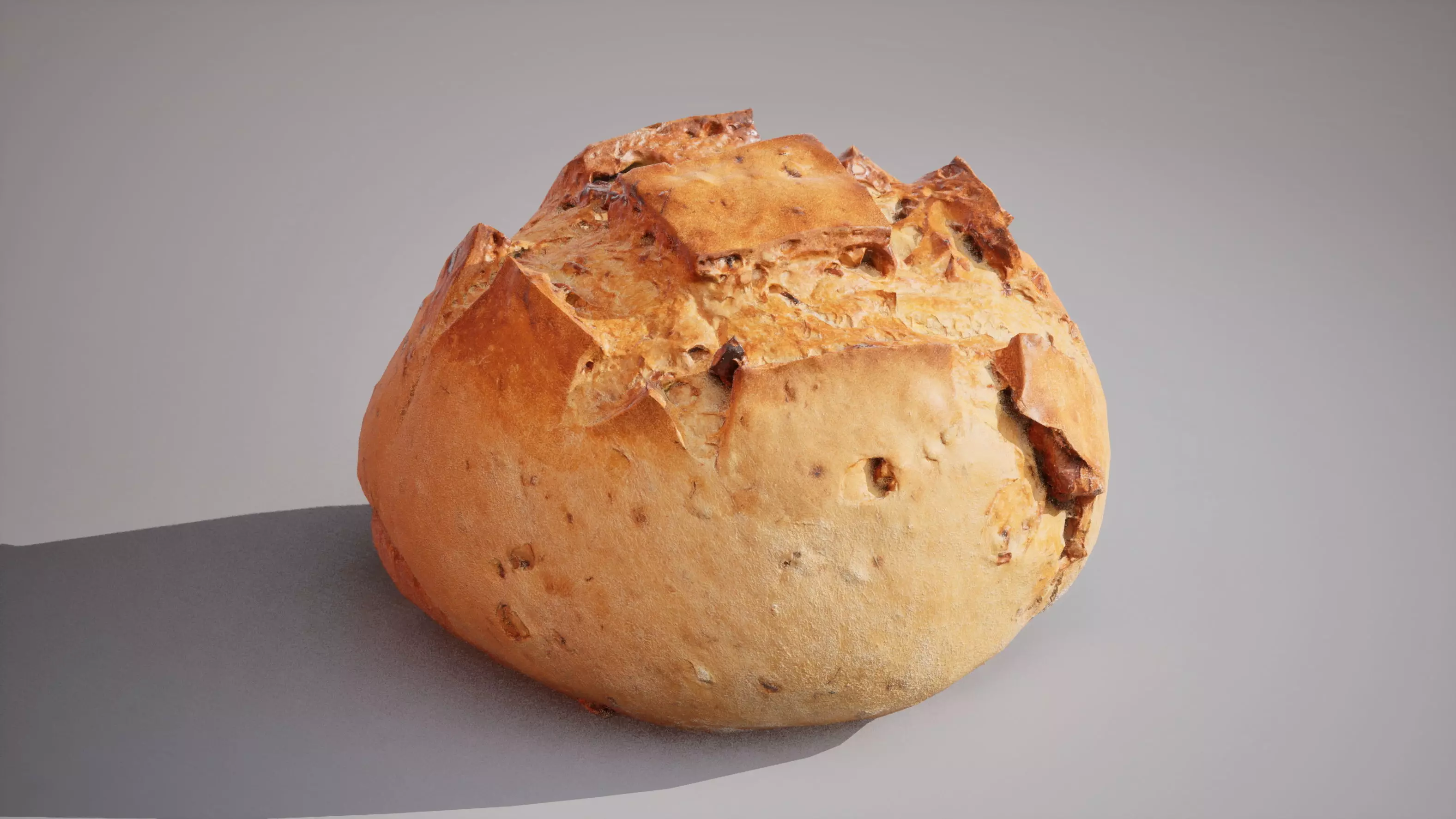 Wheat bread with nuts Game ready model 7K triangles 4K PBR Low-poly 3D model_2
