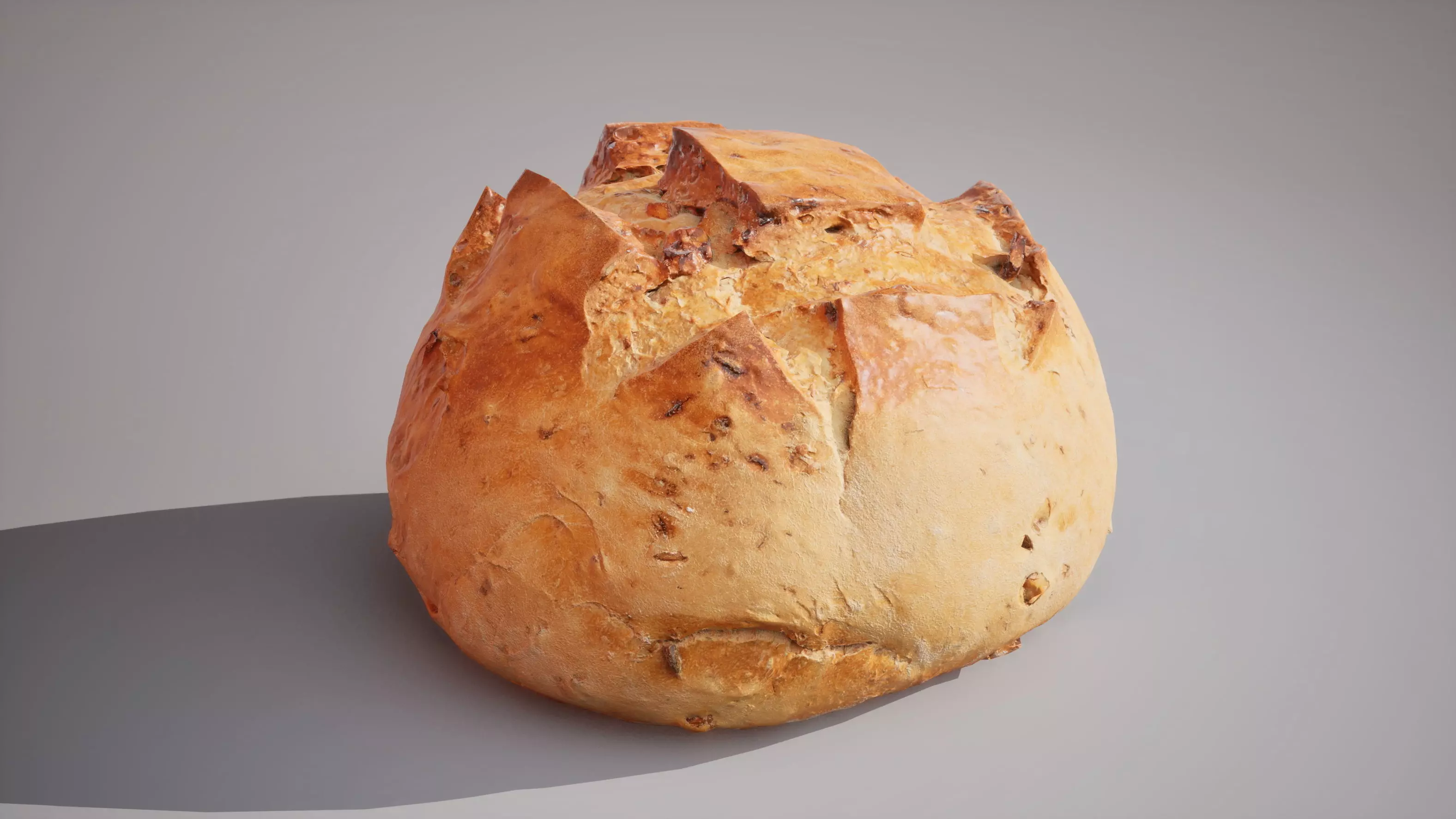 Wheat bread with nuts Game ready model 7K triangles 4K PBR Low-poly 3D model_1