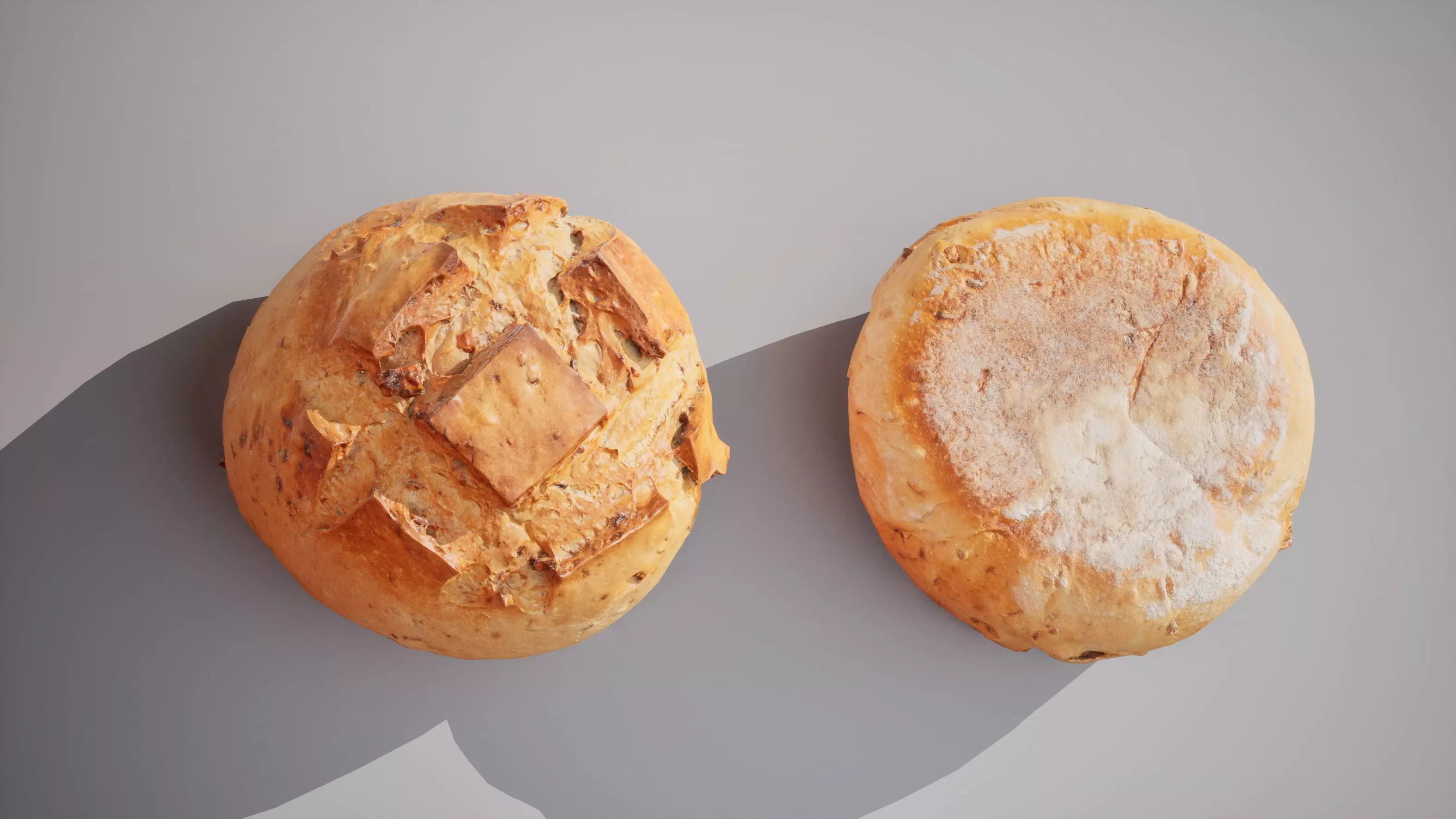 Wheat bread with nuts Game ready model 7K triangles 4K PBR Low-poly 3D model_16