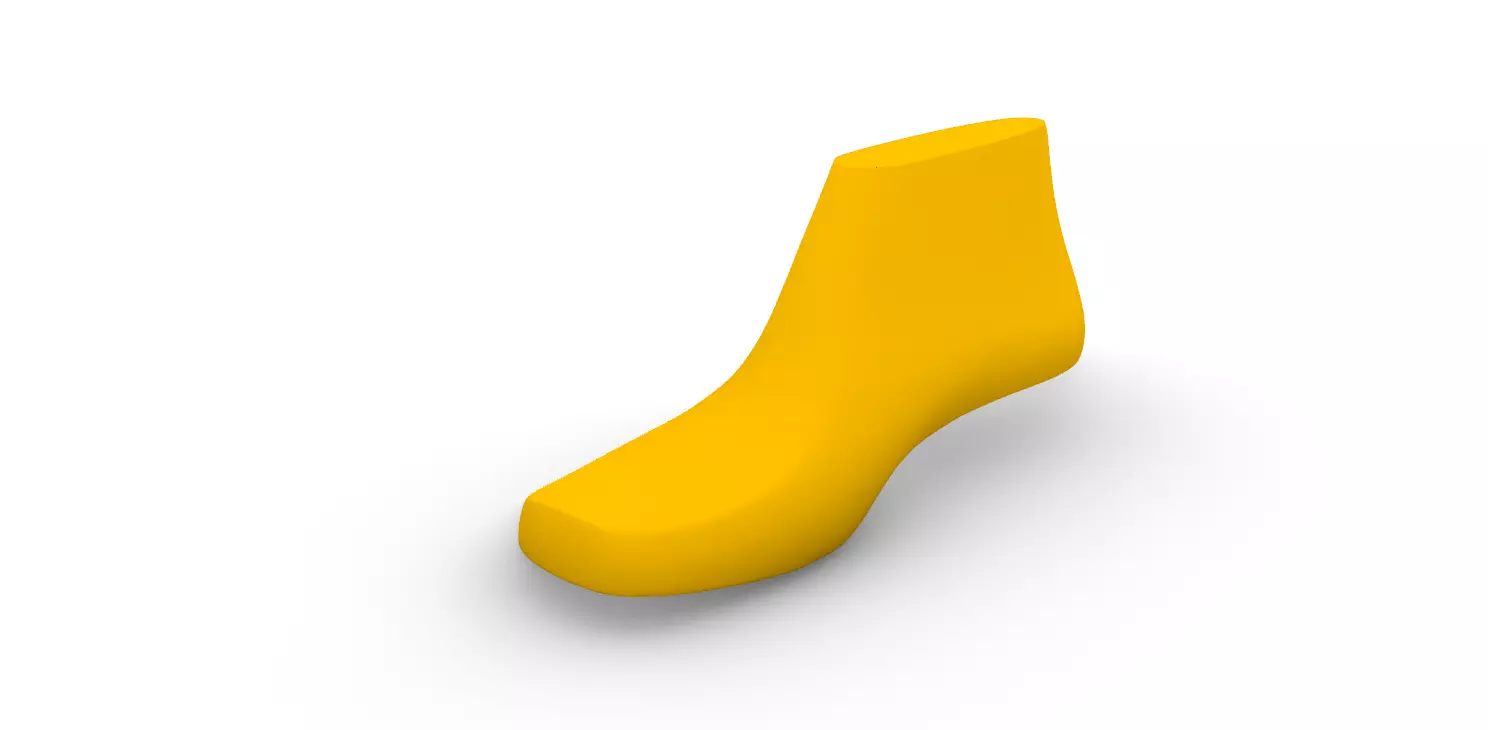 Female Shoe Last Square Toe 3D print model_4