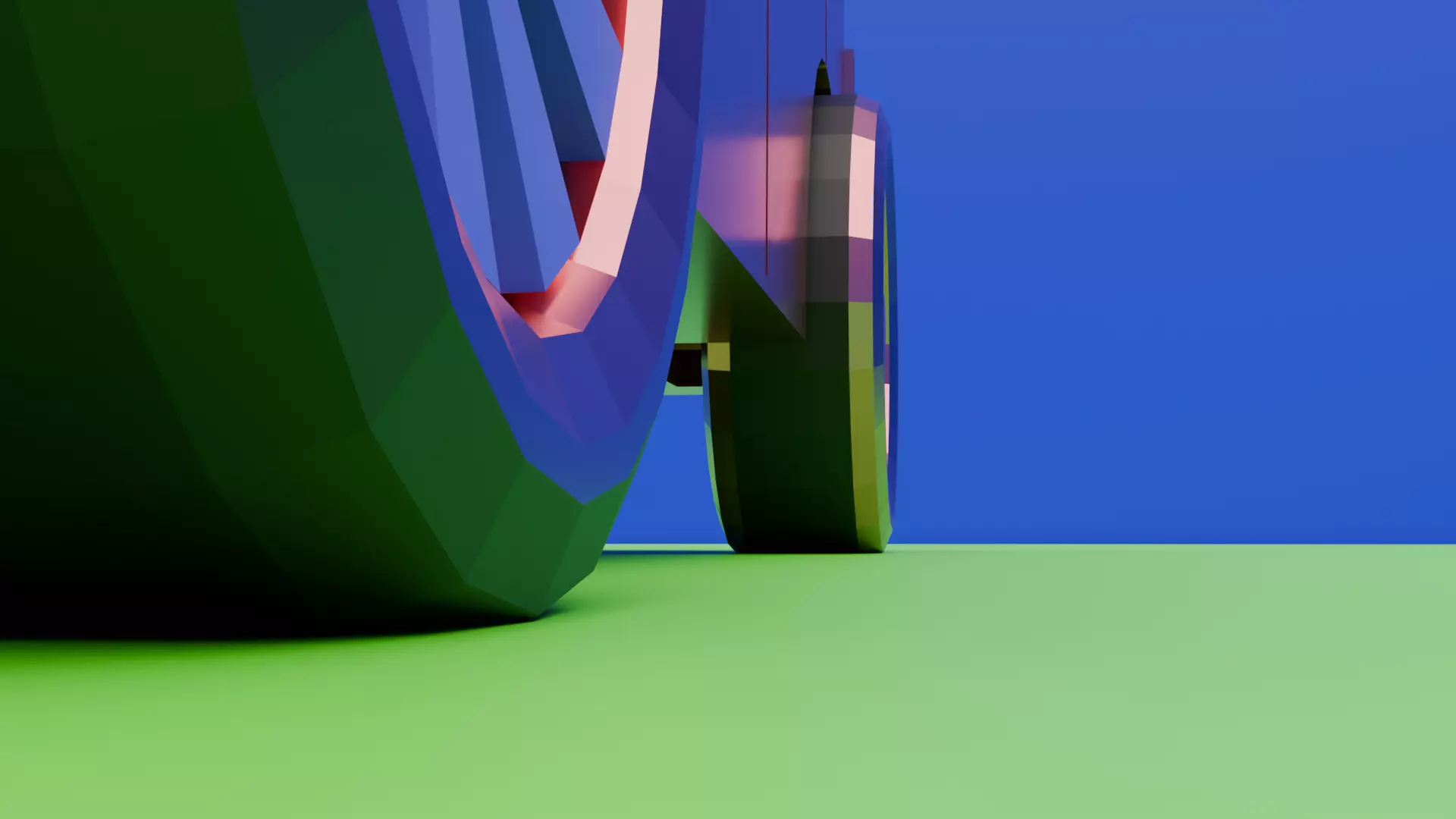 Low Poly SUV 3D Model  Blender FBX OBJ Low-poly 3D model_1