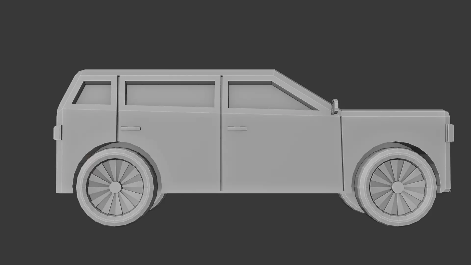 Low Poly SUV 3D Model  Blender FBX OBJ Low-poly 3D model_5