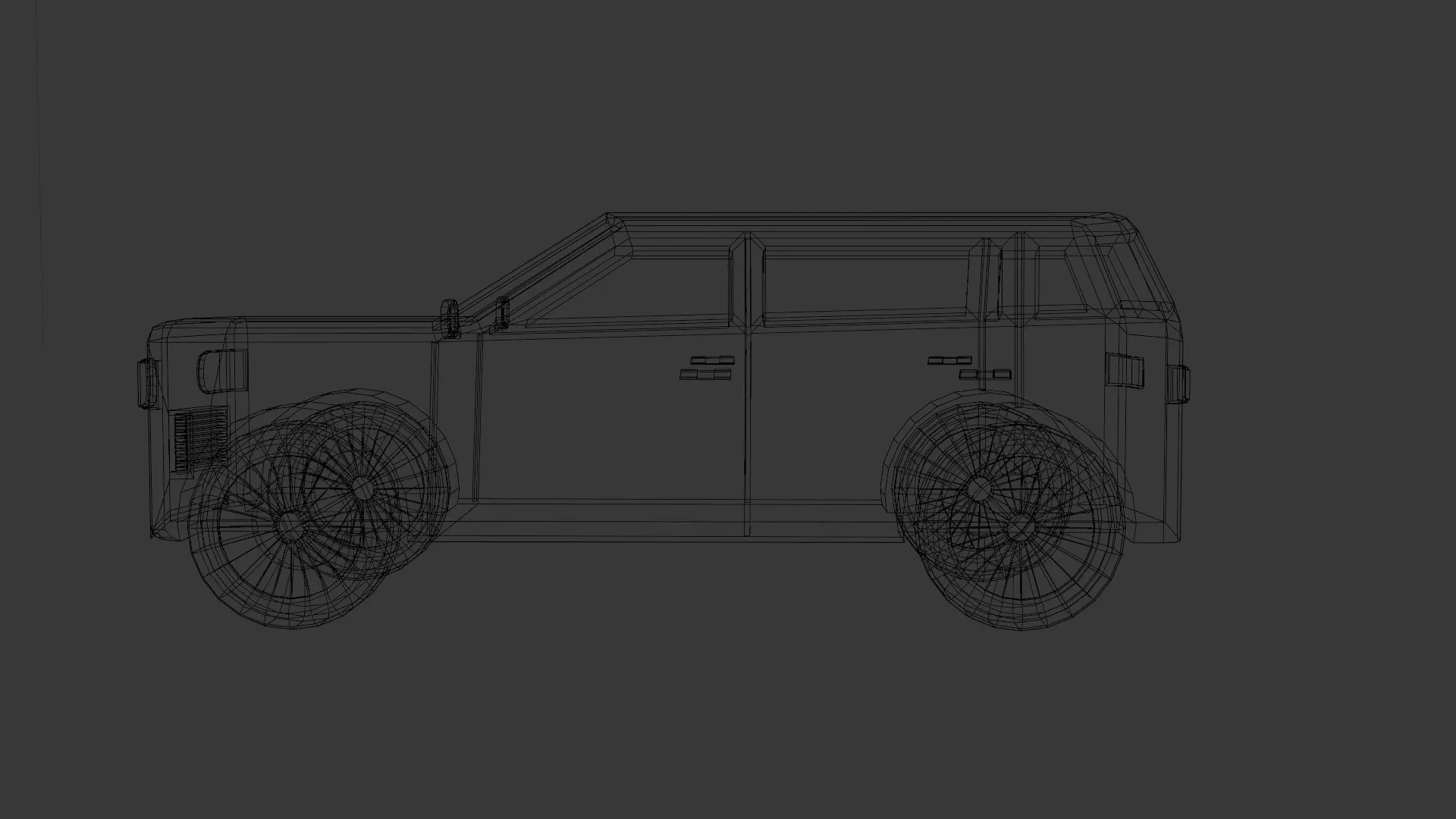 Low Poly SUV 3D Model  Blender FBX OBJ Low-poly 3D model_17