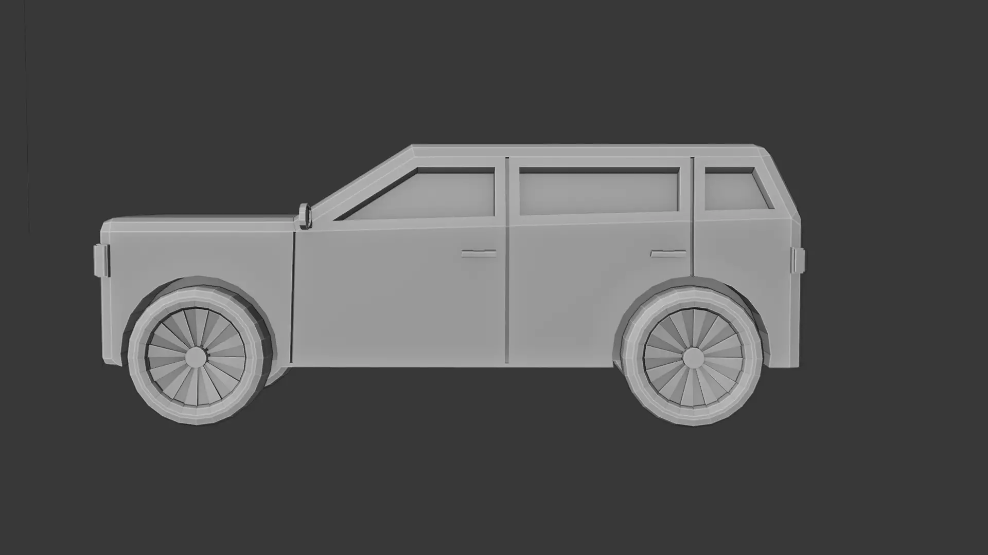 Low Poly SUV 3D Model  Blender FBX OBJ Low-poly 3D model_4