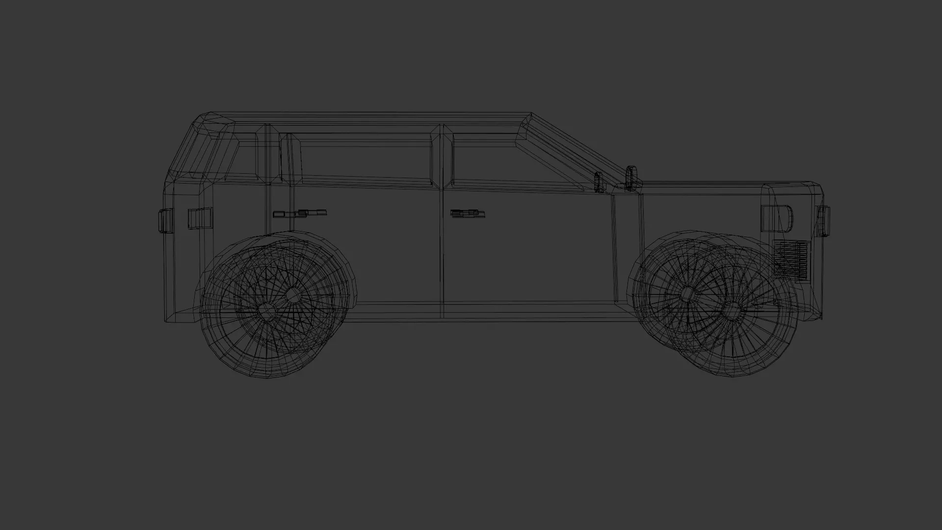 Low Poly SUV 3D Model  Blender FBX OBJ Low-poly 3D model_15