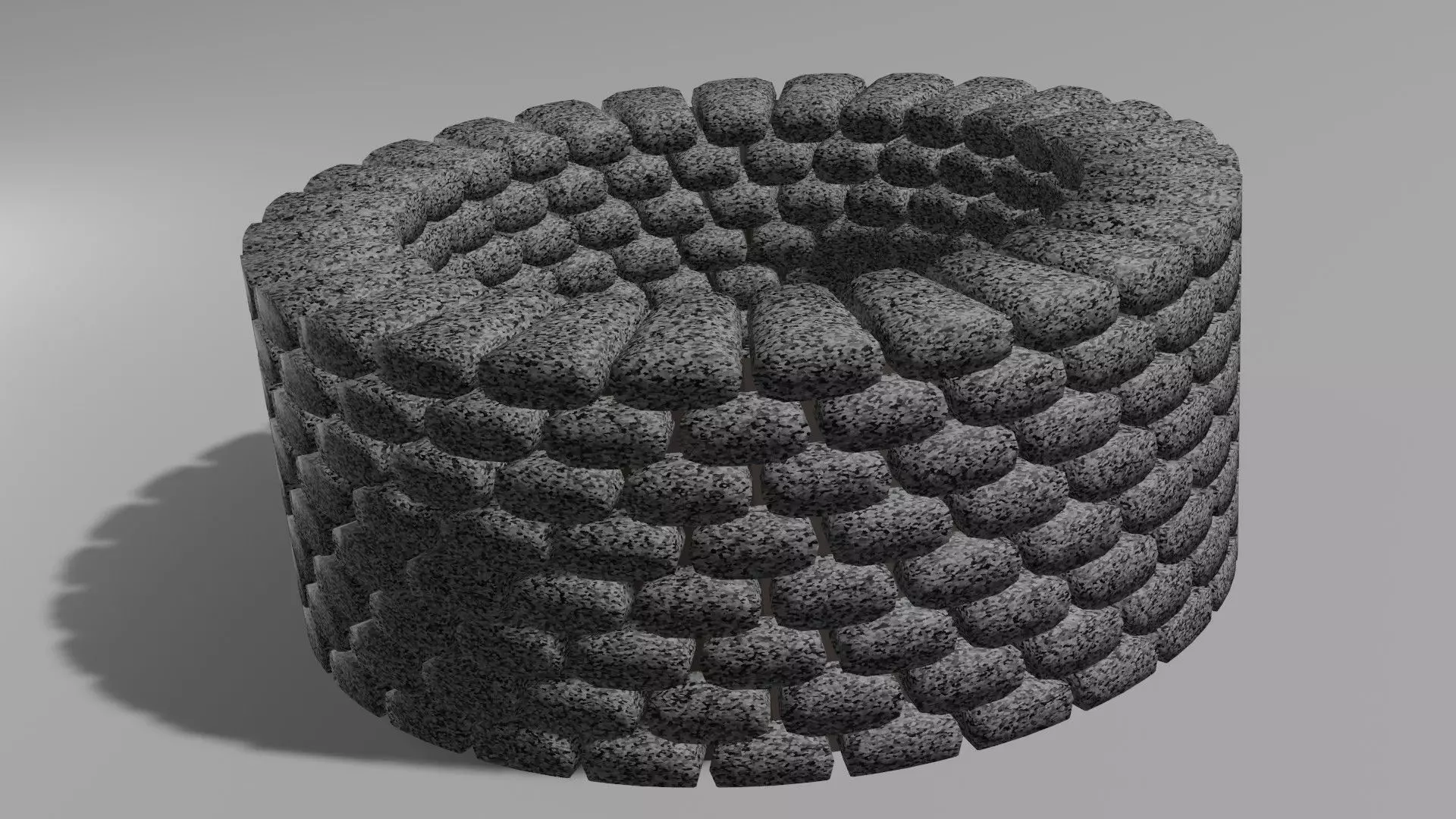 Stone well Obj and Blend 3D model_0