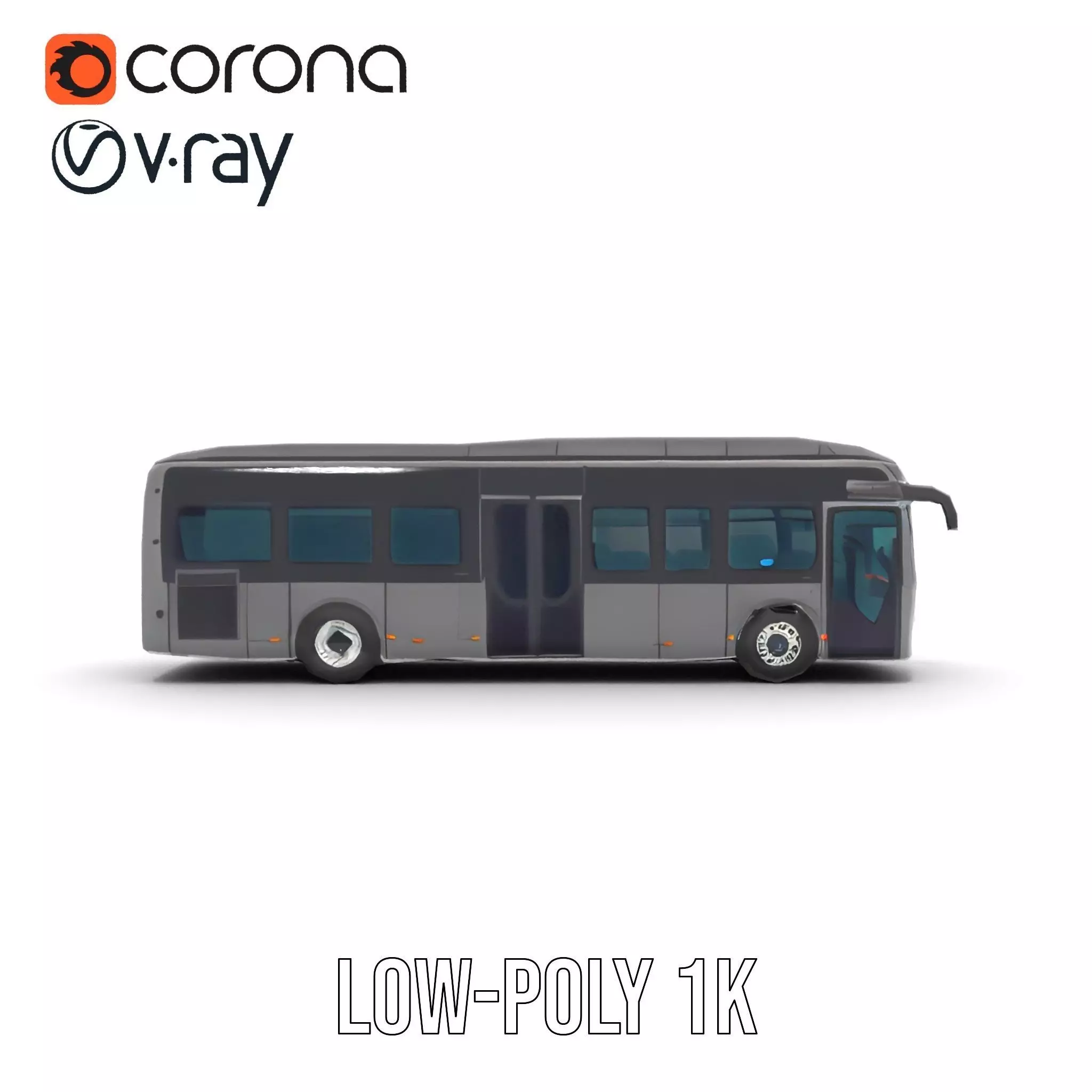 Ultraland Transit Bus model pack Low-poly 3D model_16