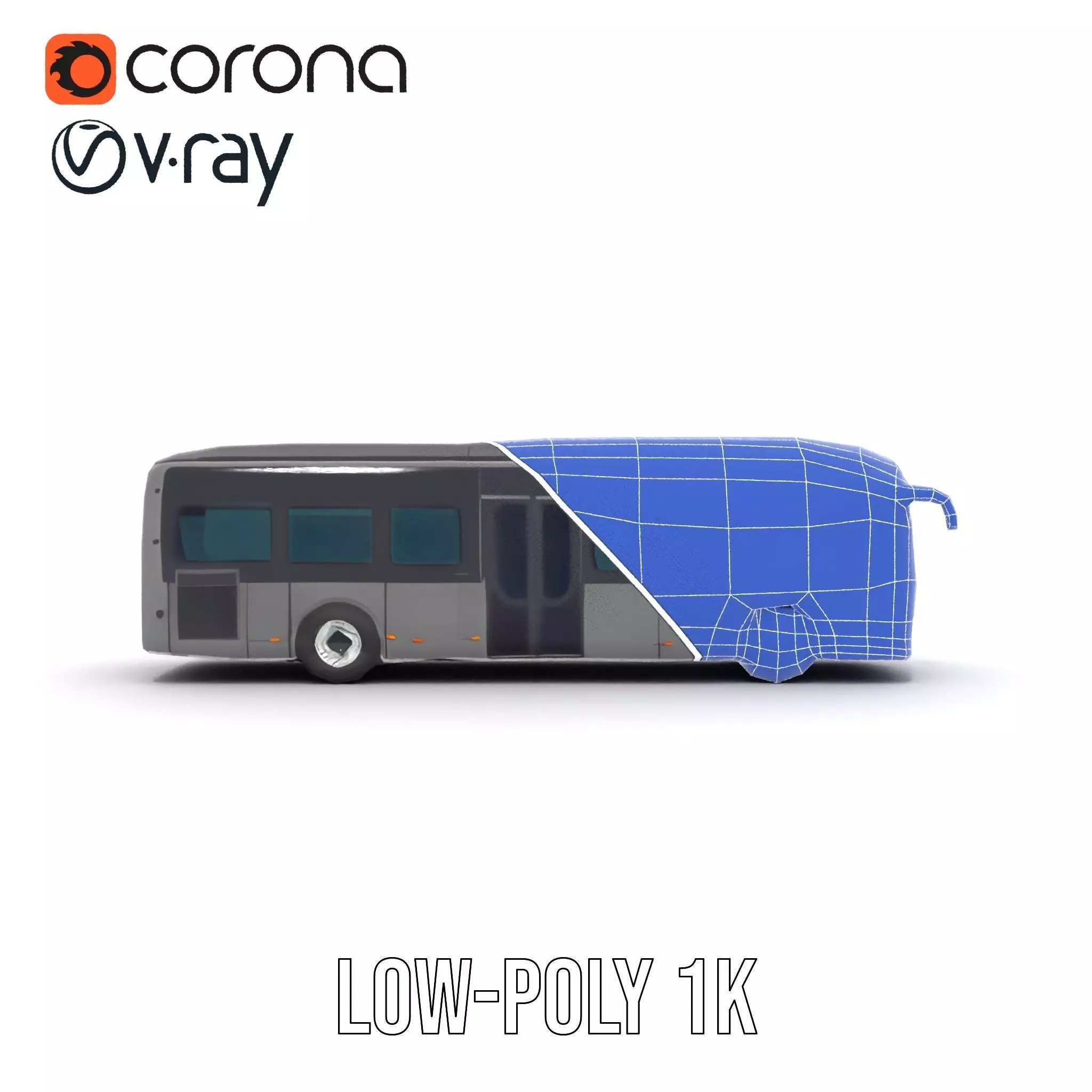 Ultraland Transit Bus model pack Low-poly 3D model_19