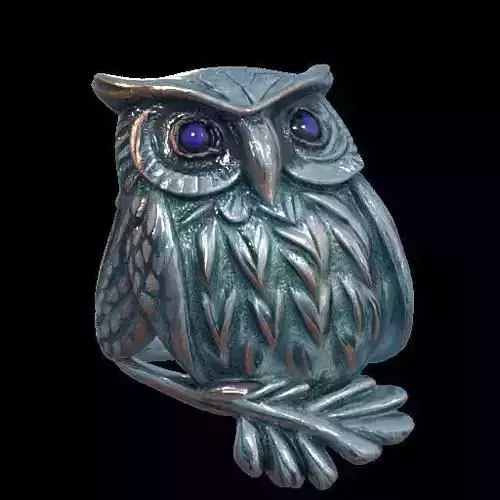 Antique Style Owl Ring