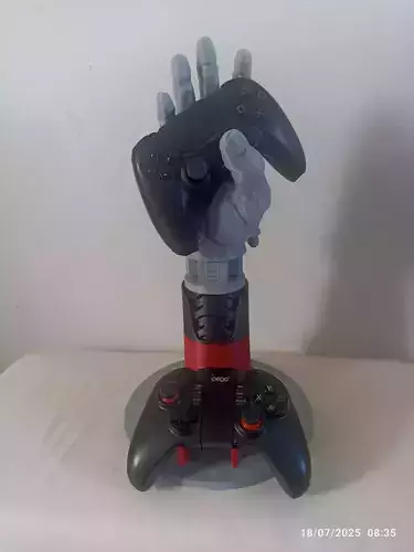 Cyborg hand controller and headphone support for 3d printing