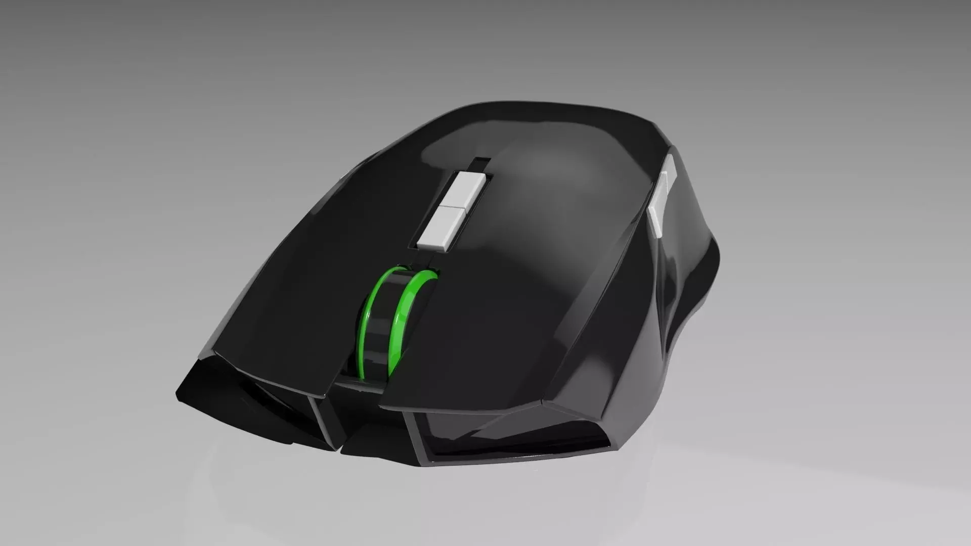 Gaming mouse - similiar design as Razer Taipan 3D model_0