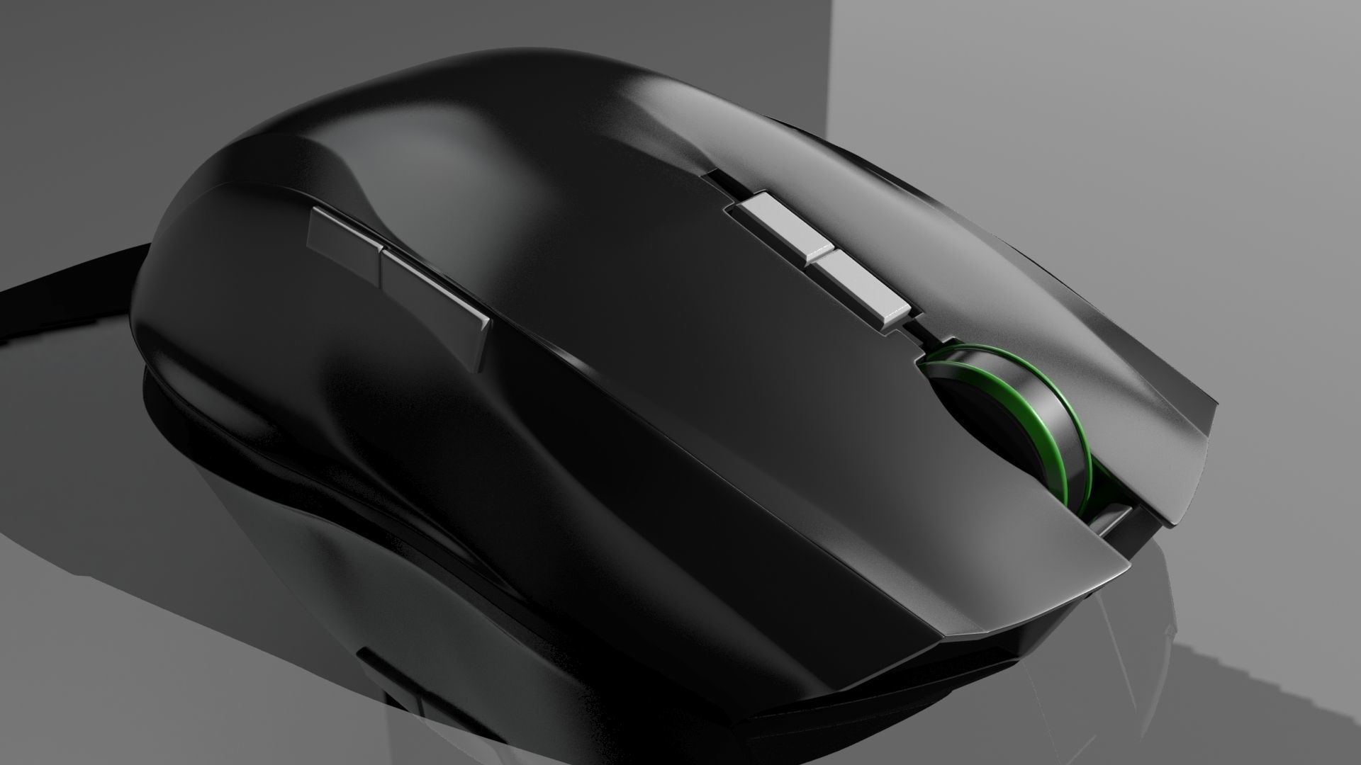 Gaming mouse - similiar design as Razer Taipan 3D model_3