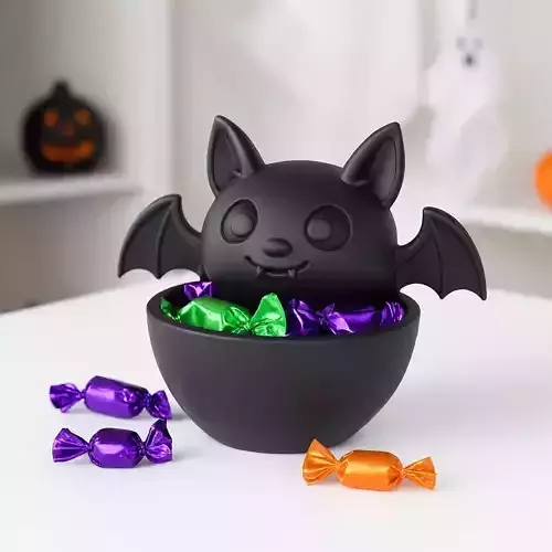 Bat Bowl   Halloween Candy  Snacks and Treat Holder