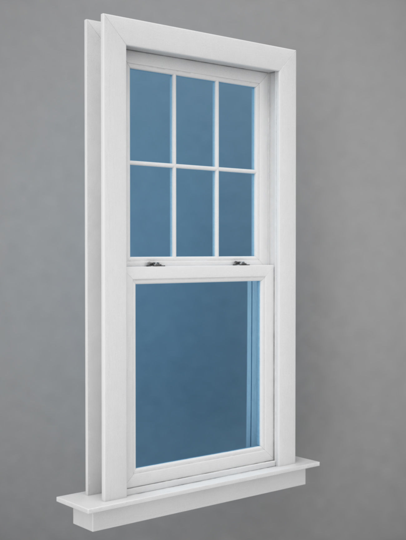 Window Doublehung Free 3D model_3